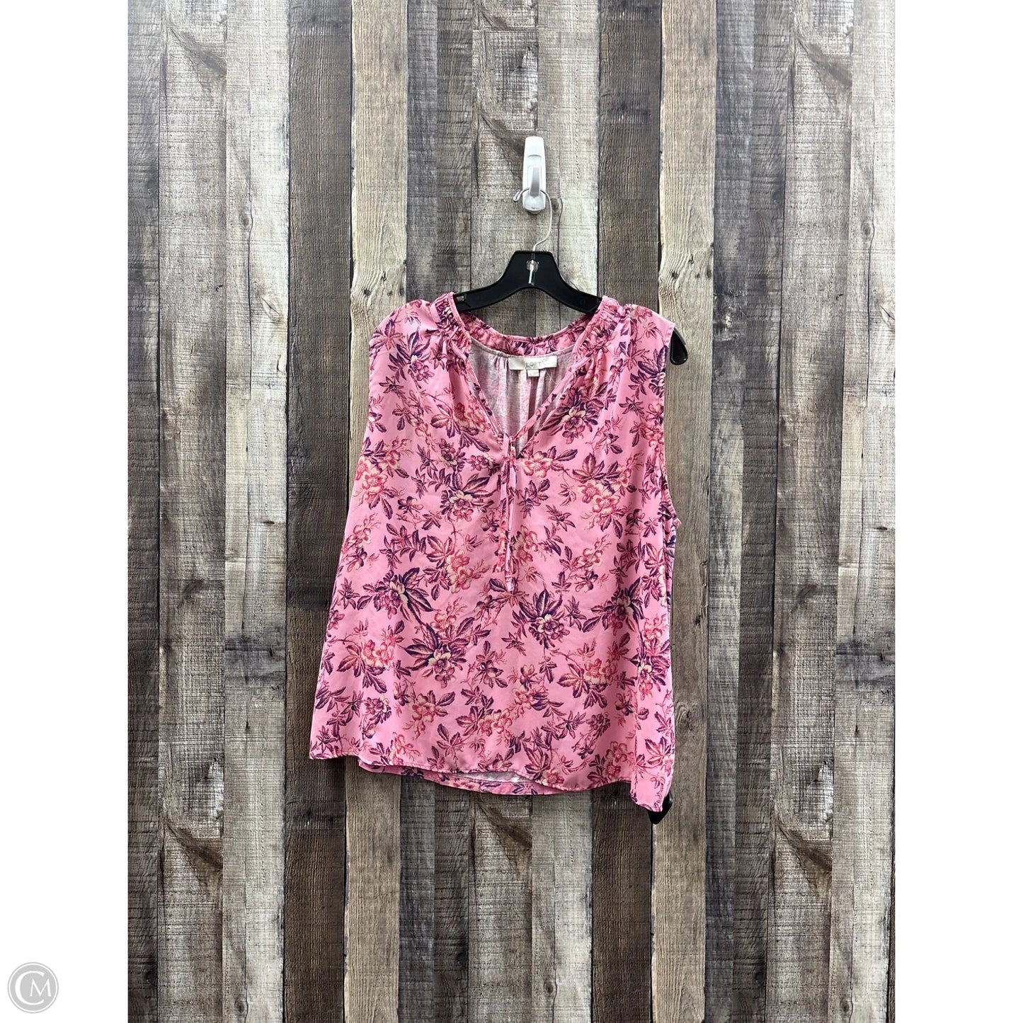 Top Sleeveless By Loft In Pink, Size: Xl