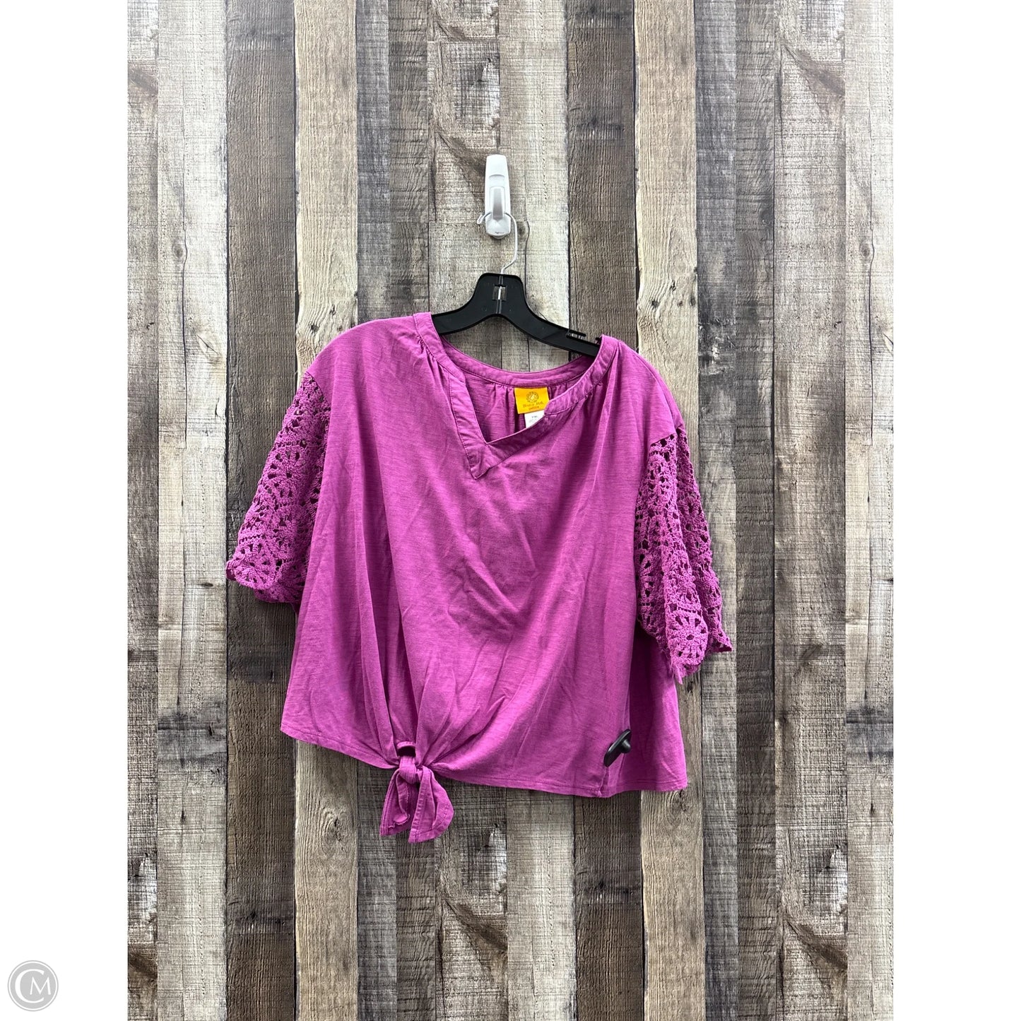 Top Short Sleeve By Ruby Rd In Pink, Size: Xlp