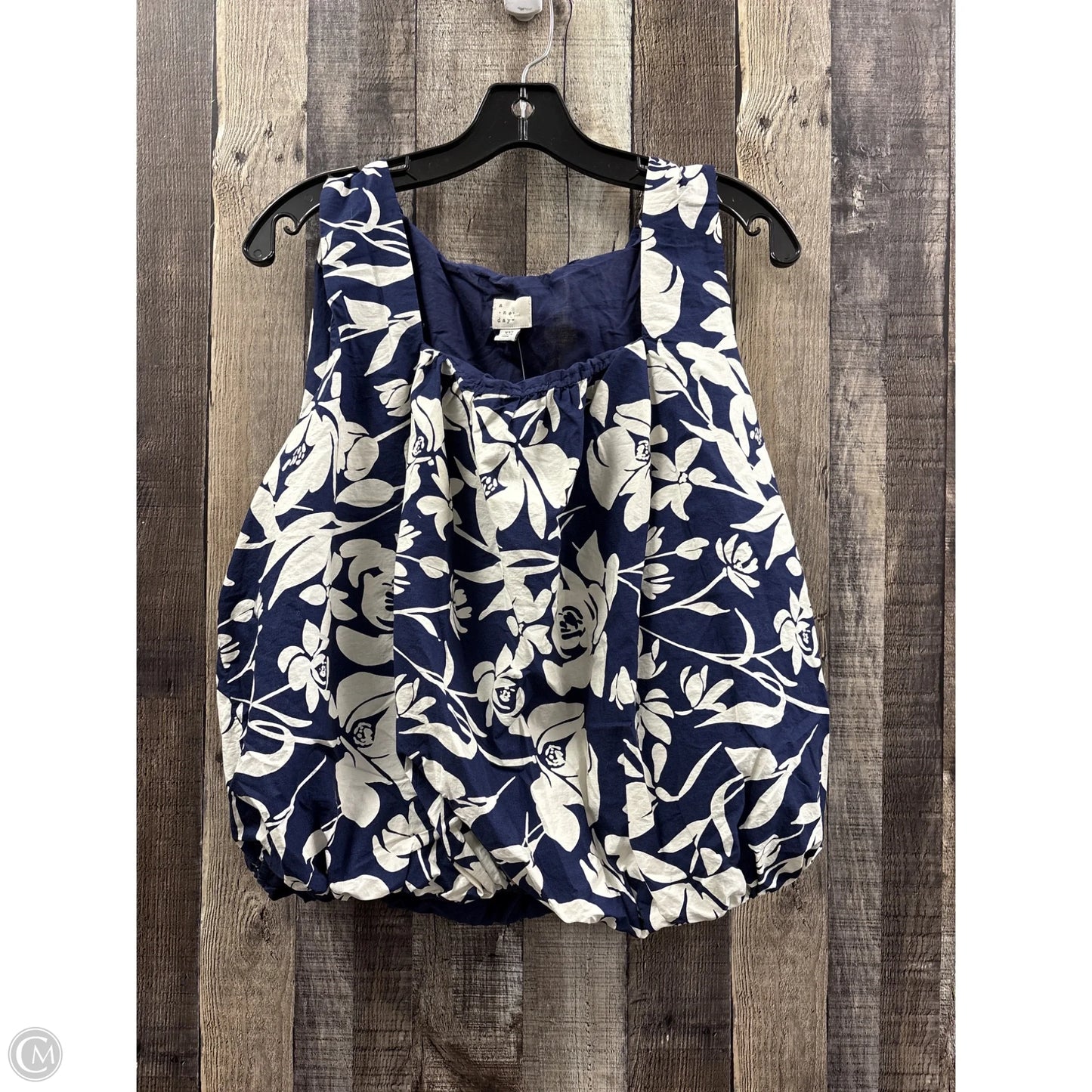 Top Sleeveless By A New Day In Blue & Cream, Size: Xxl
