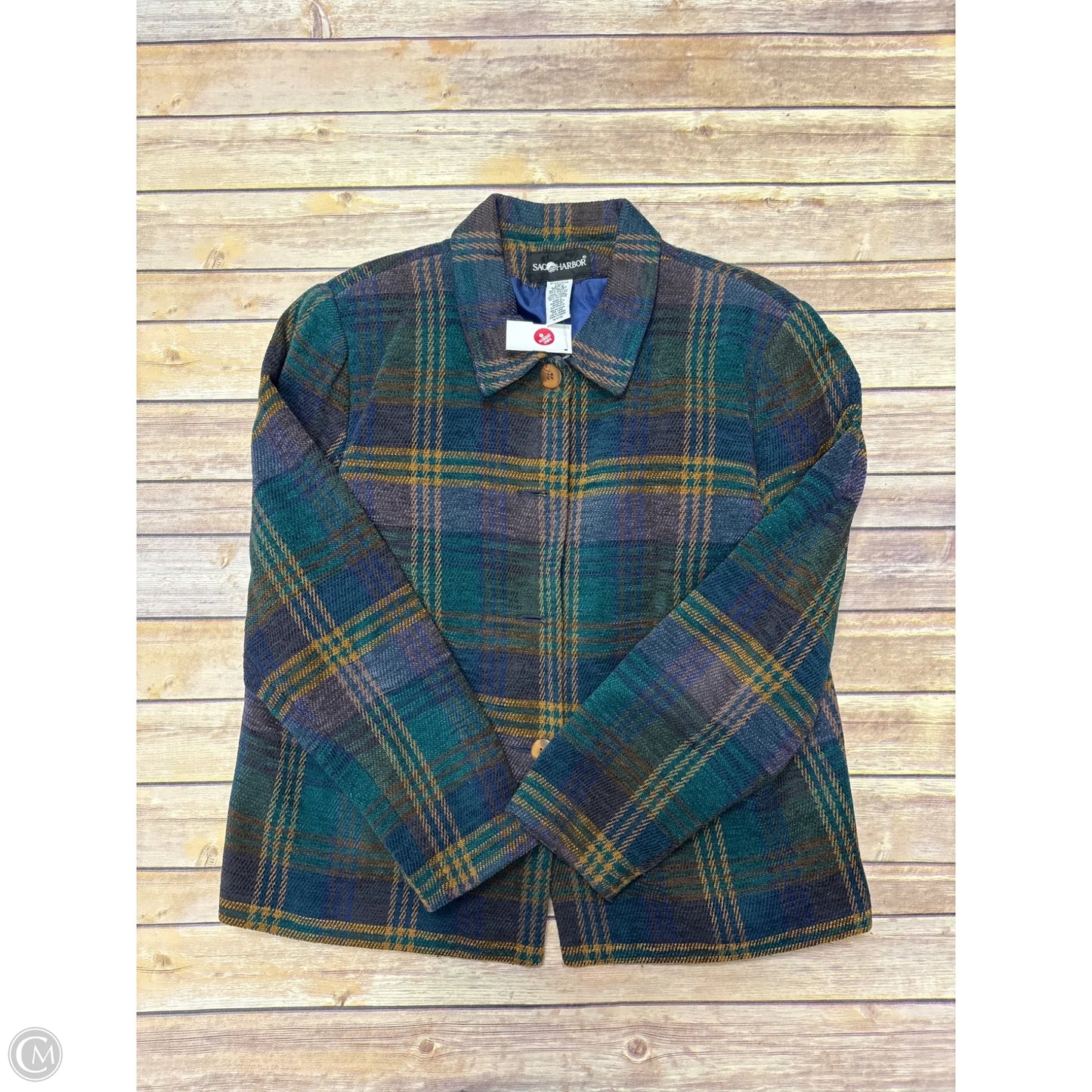 Blazer By Sag Harbor In Plaid Pattern, Size: Xl