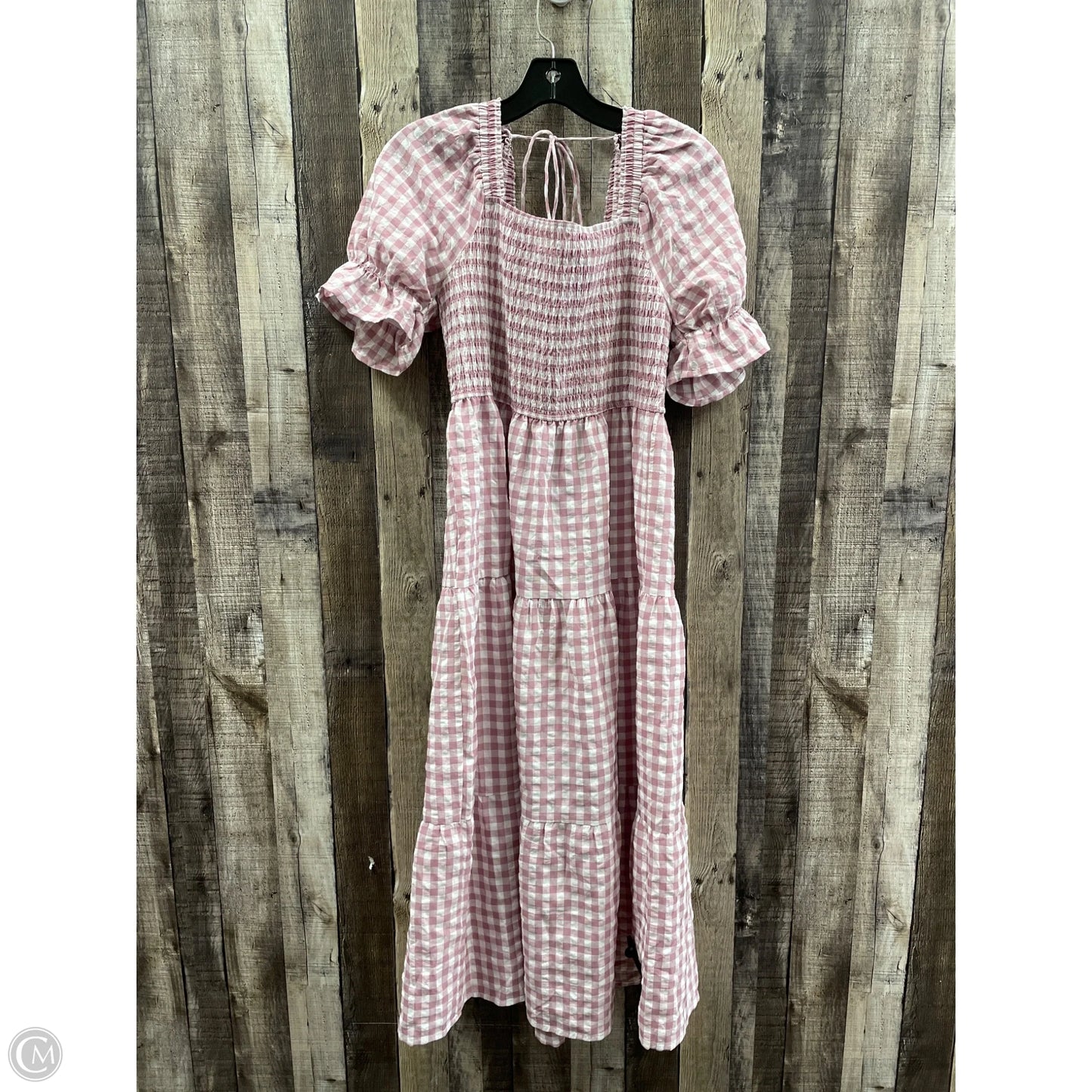 Dress Casual Maxi By Cme In Pink & White, Size: M