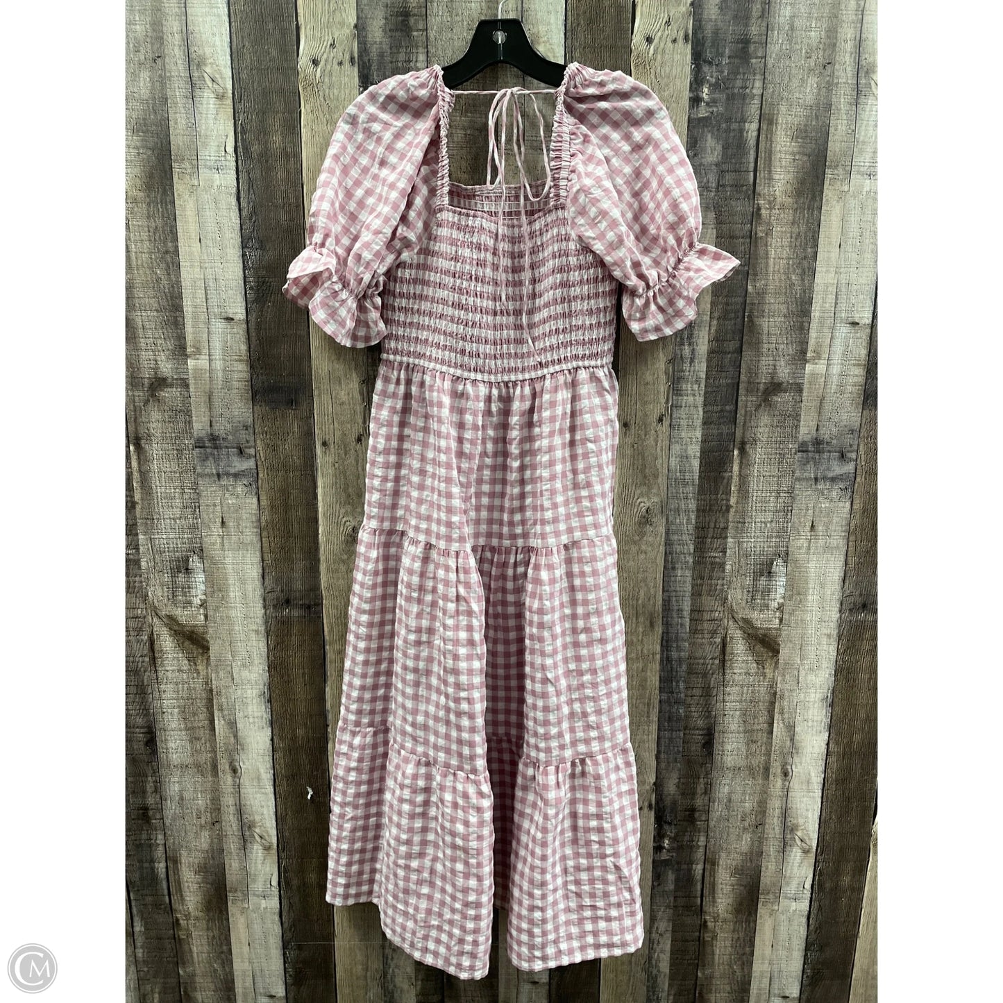 Dress Casual Maxi By Cme In Pink & White, Size: M
