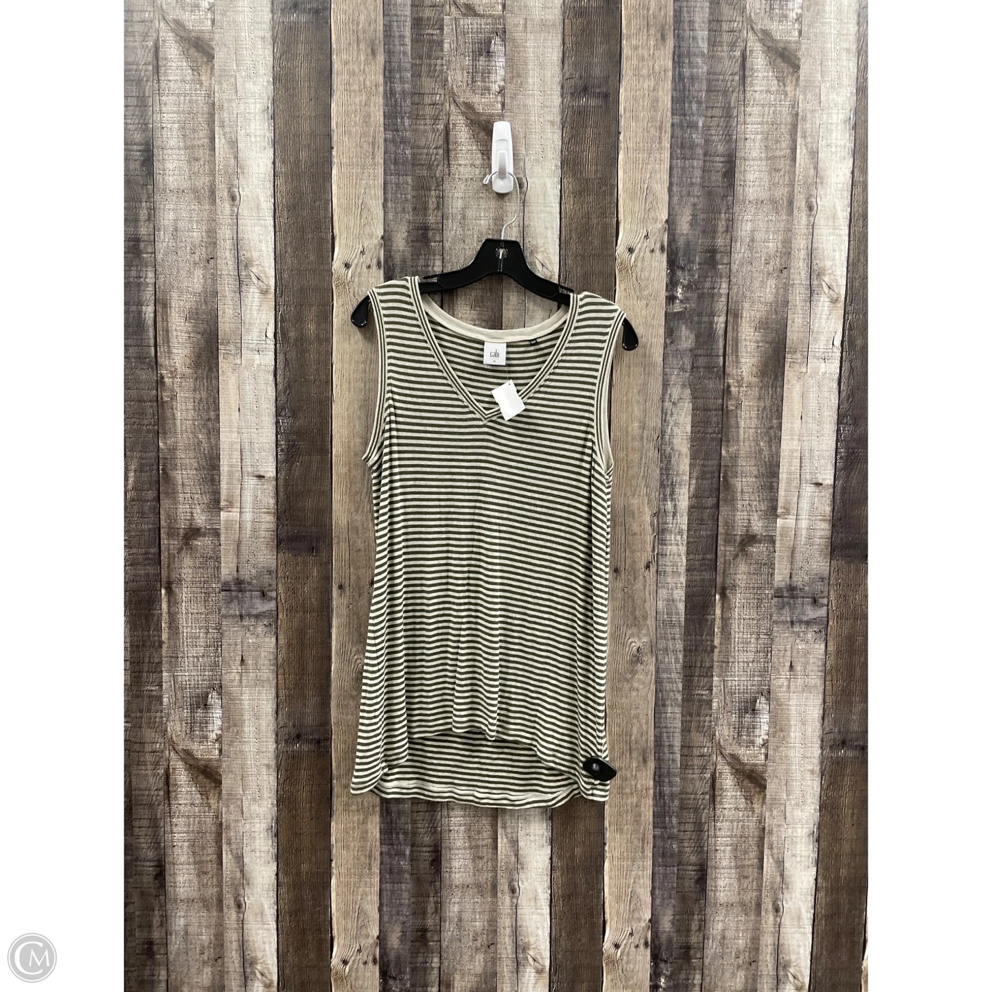 Top Sleeveless By Cabi In Striped Pattern, Size: M
