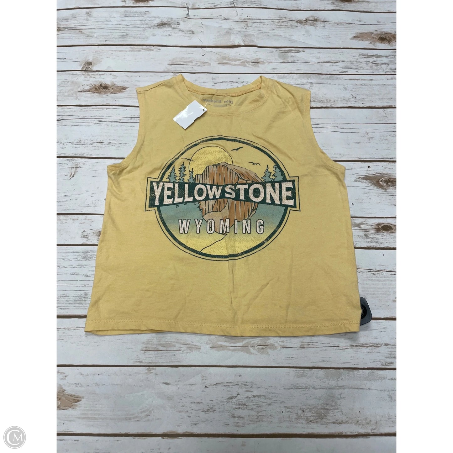 Top Sleeveless By Cme In Yellow, Size: Xs