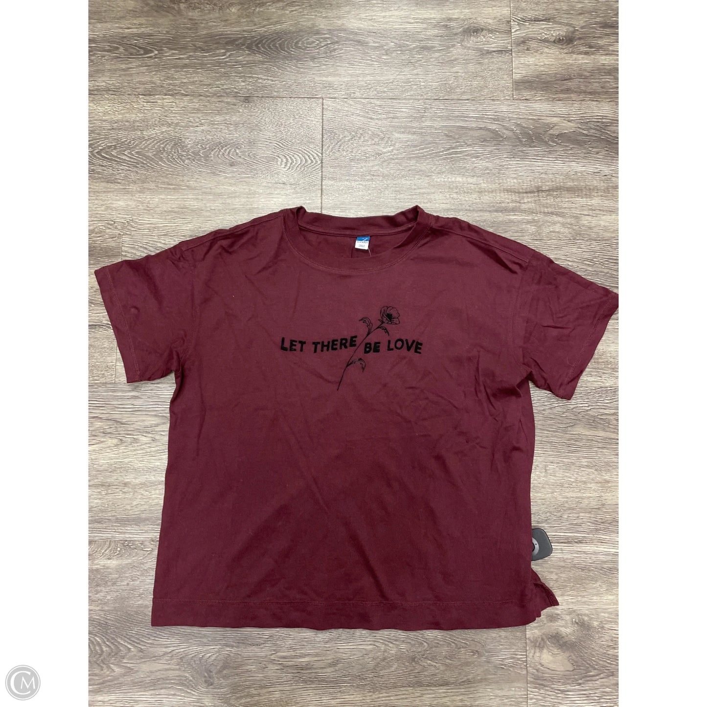 Top Short Sleeve By Old Navy In Maroon, Size: M