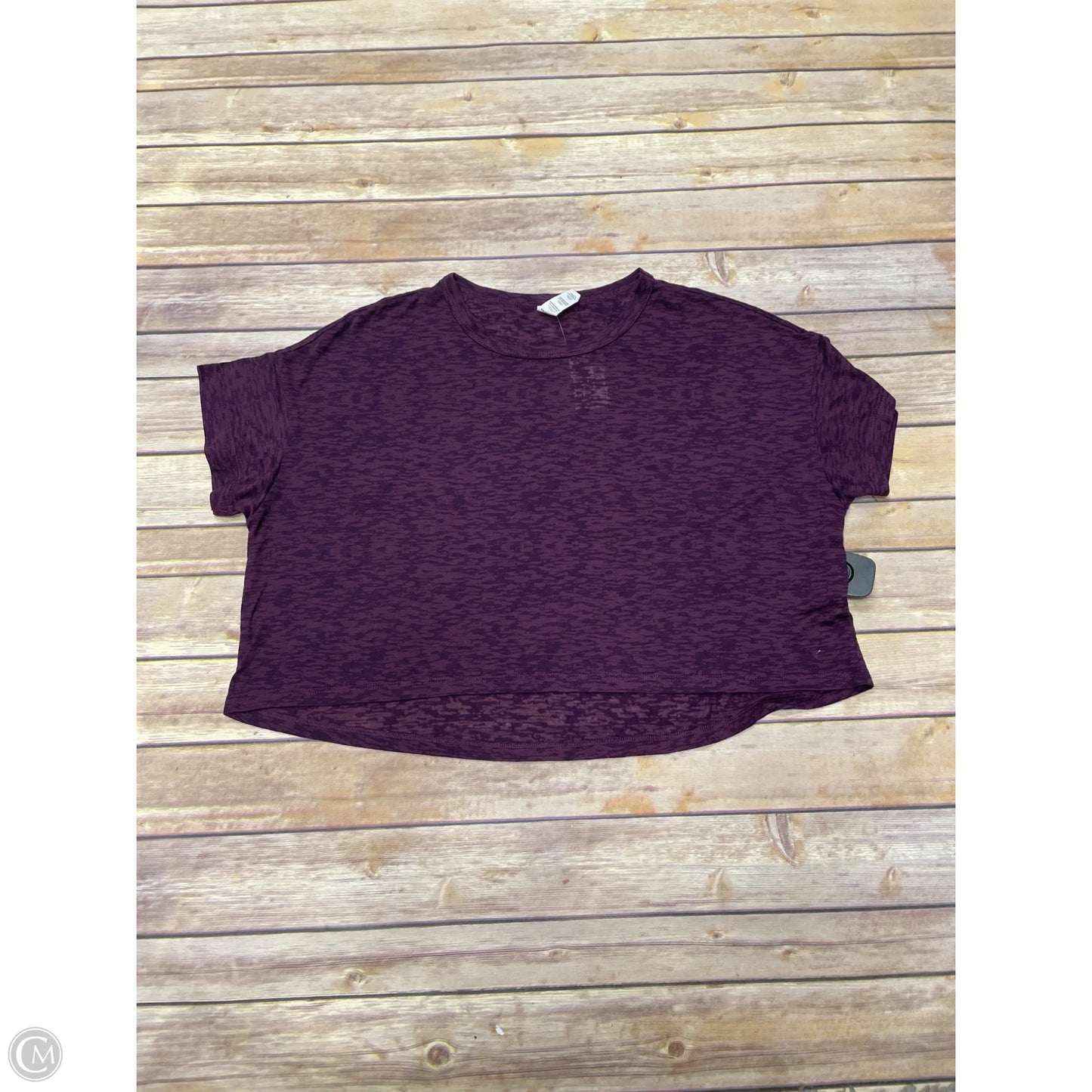 Athletic Top Short Sleeve By Balance Collection In Maroon, Size: S