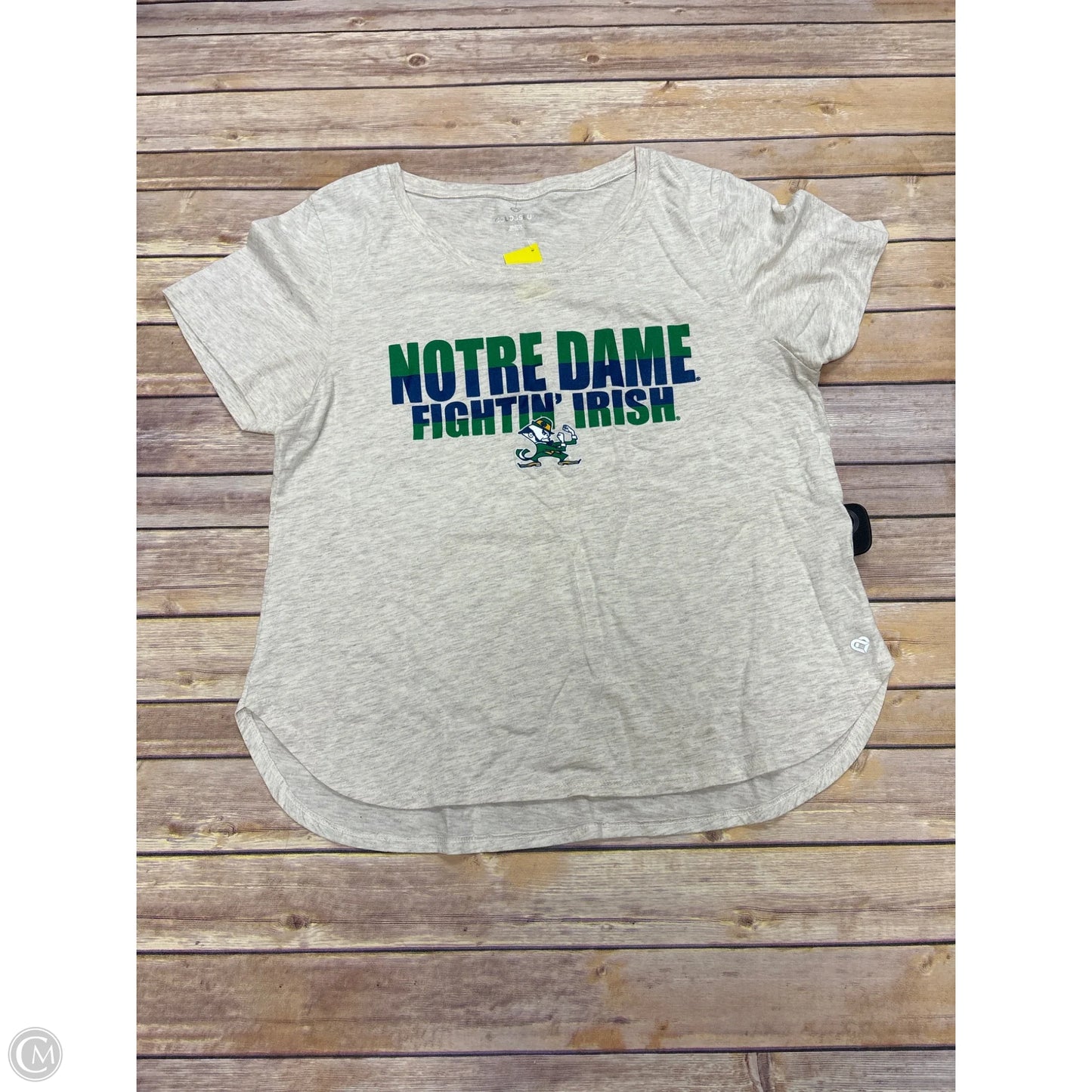 Athletic Top Short Sleeve By Colosseum In Cream, Size: L