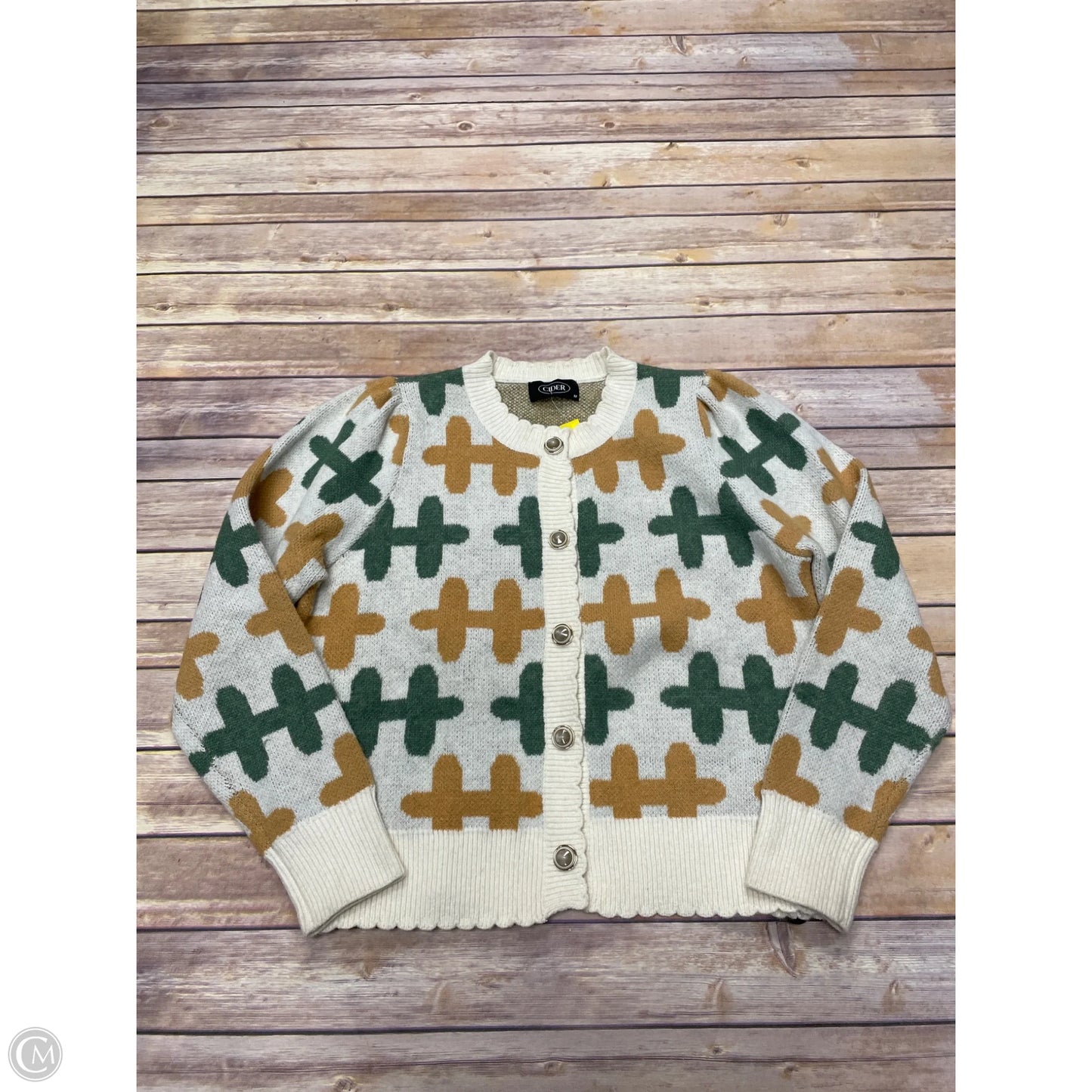 Sweater Cardigan By Cider In Multi-colored, Size: M