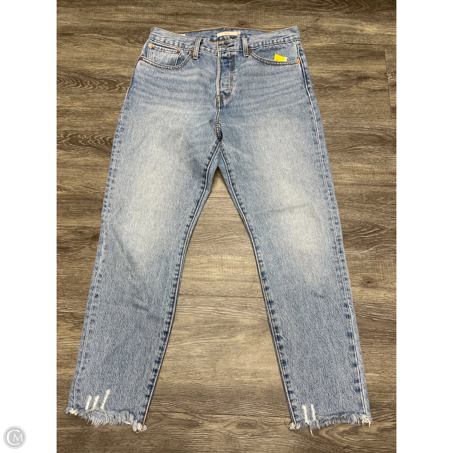 Jeans Straight By Levis In Blue Denim, Size: 10