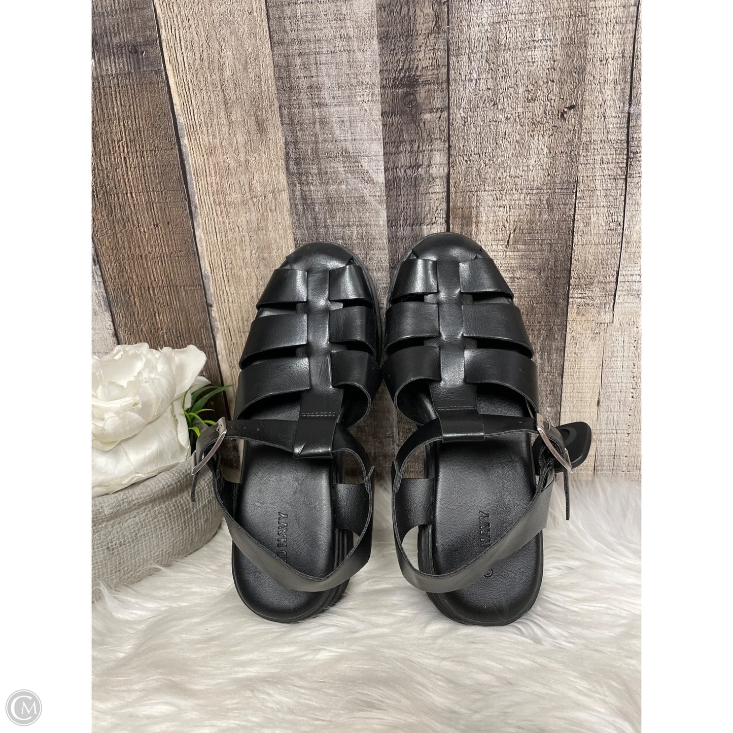 Sandals Heels Block By Old Navy In Black, Size: 7