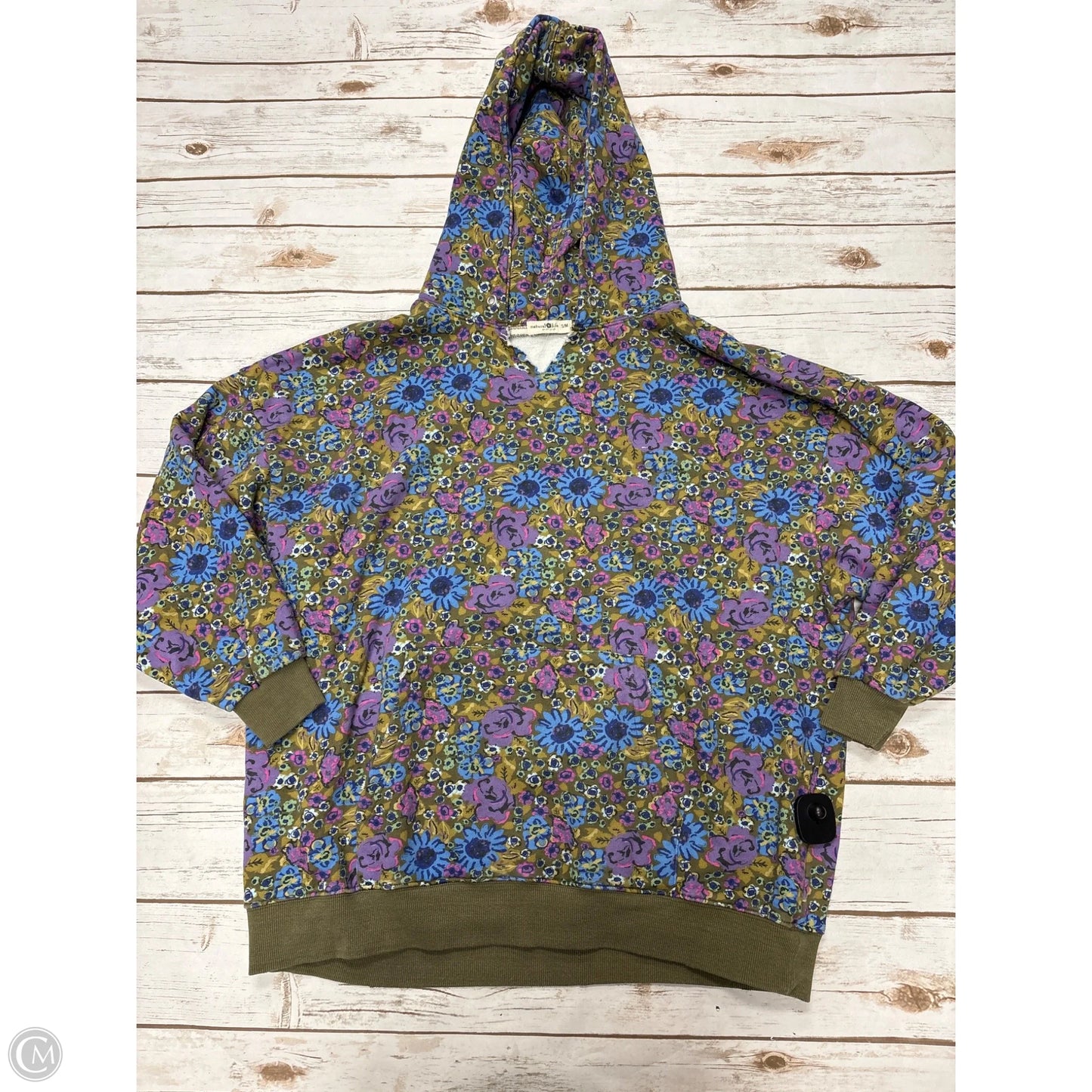 Sweatshirt Hoodie By Natural Life In Floral Print, Size: S