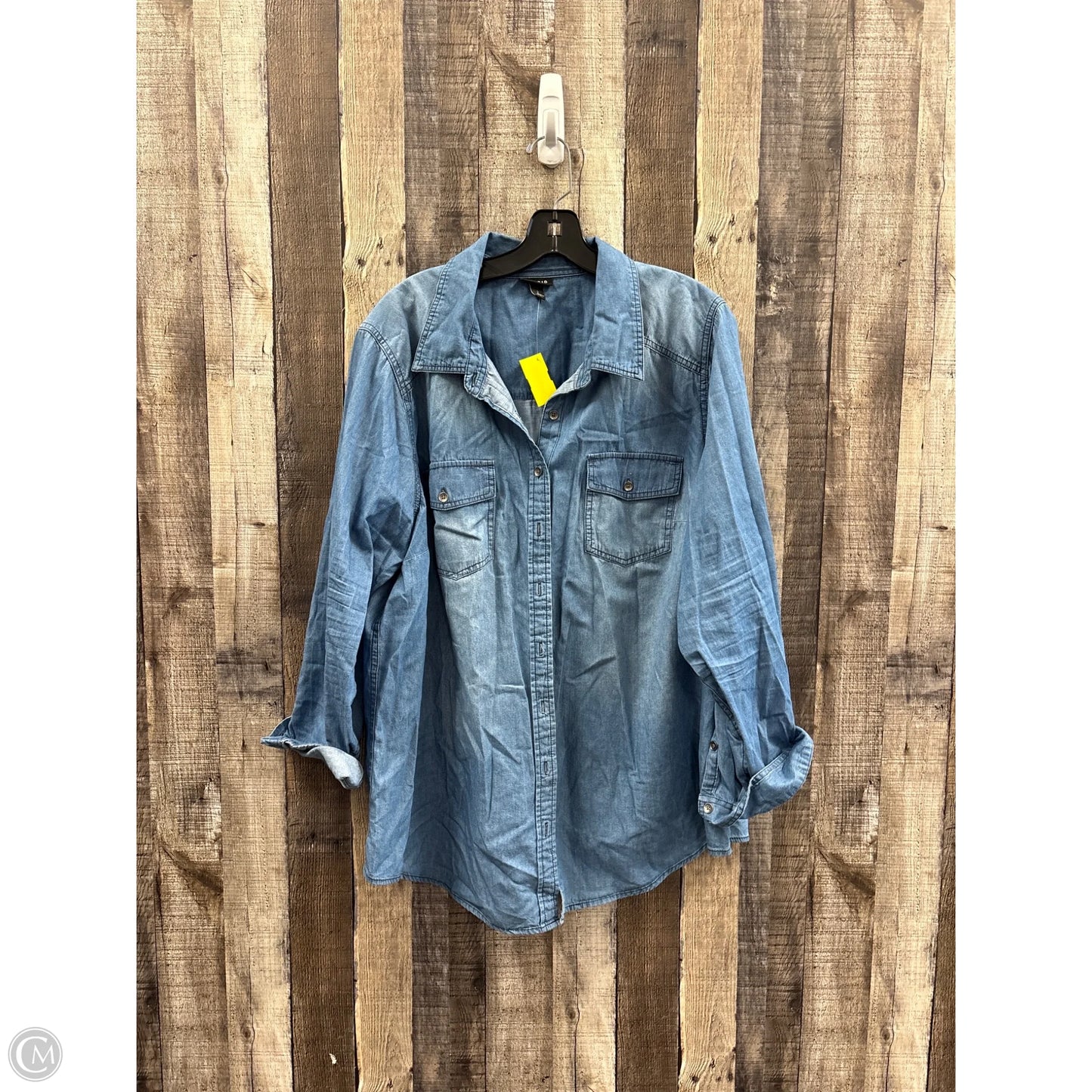 Top Long Sleeve By Torrid In Blue, Size: 2x