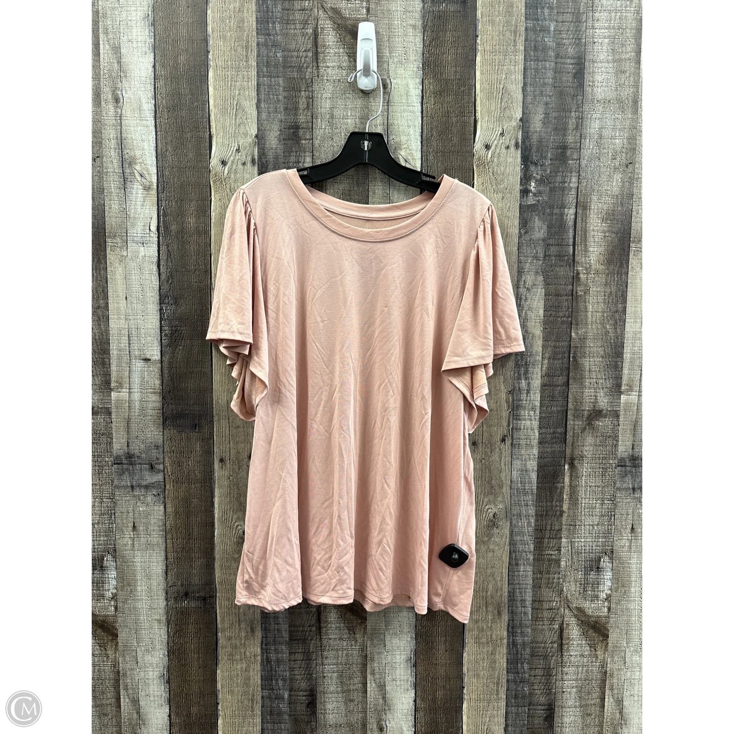 Top Short Sleeve By Maurices In Peach, Size: 1x