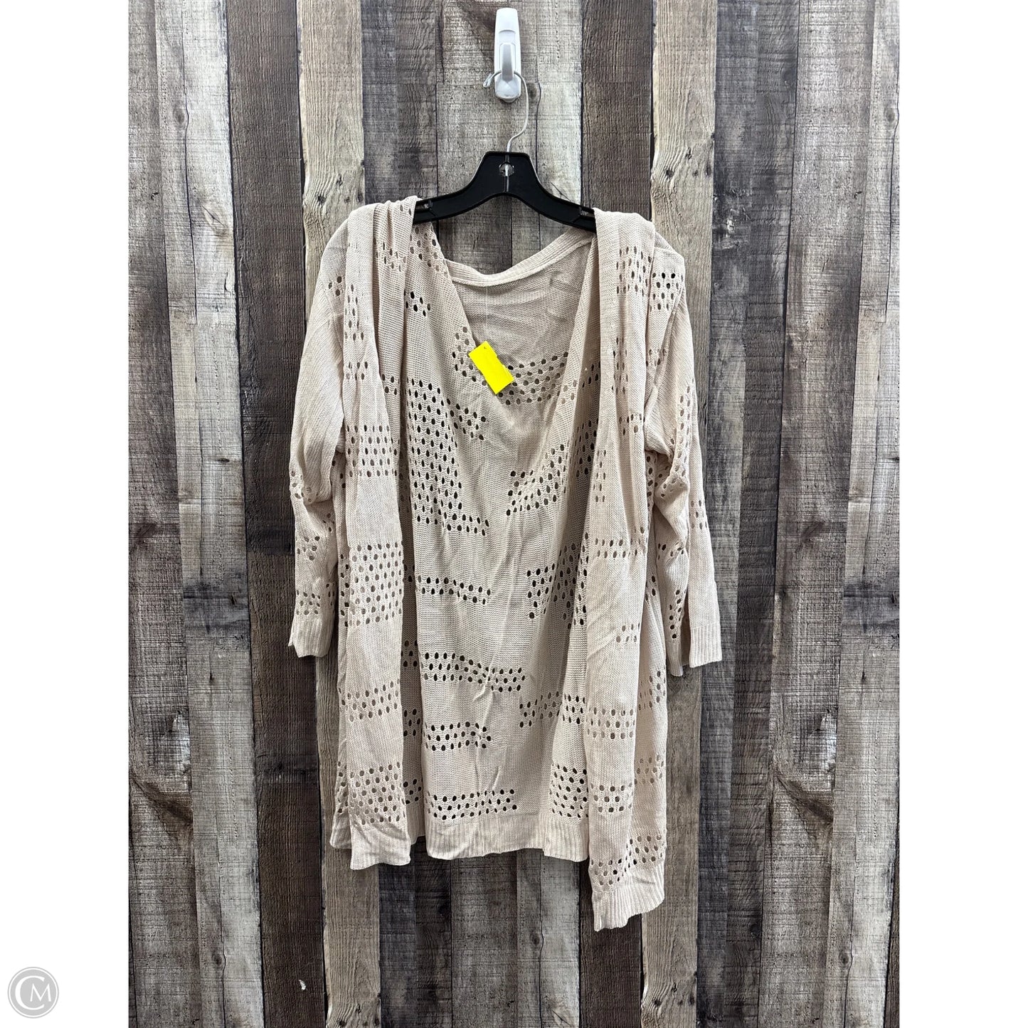 Cardigan By Shein In Beige, Size: 3x