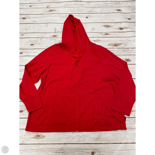 Athletic Sweatshirt Hoodie By Xersion In Red, Size: 1x