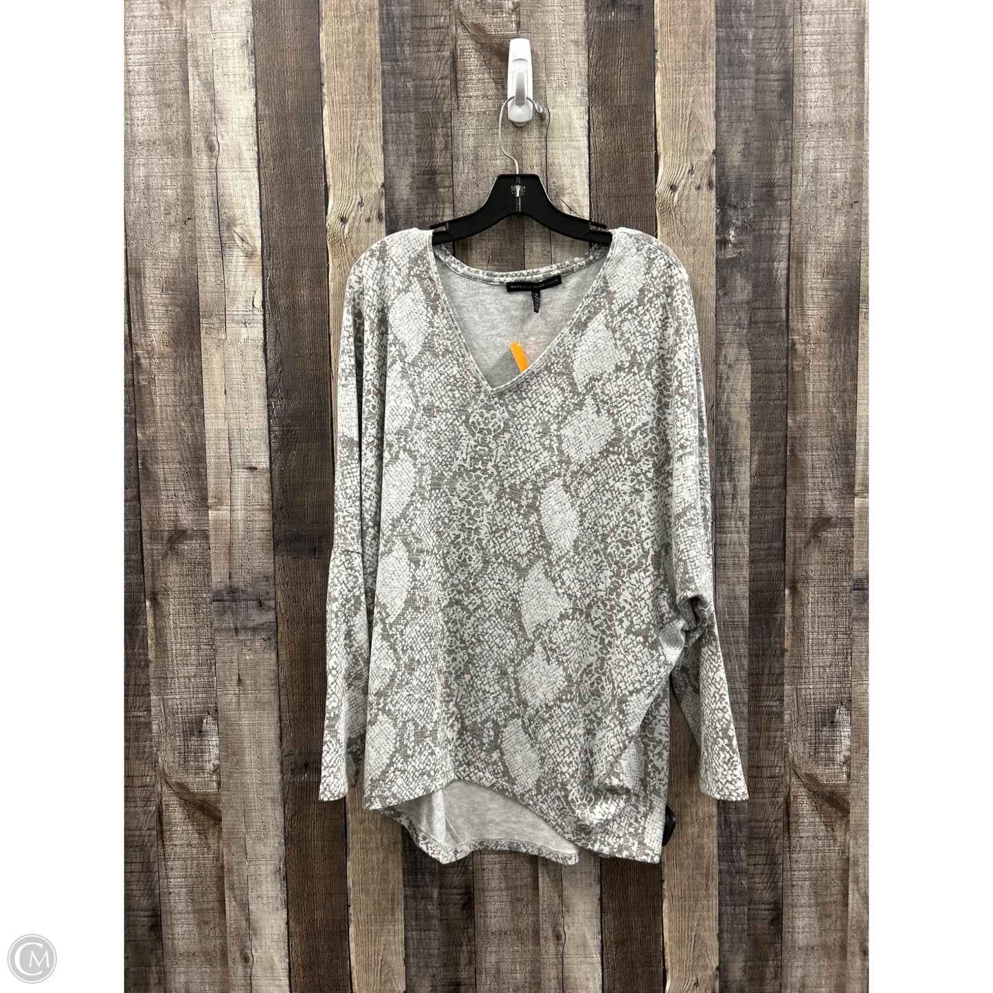 Sweater By White House Black Market In Snakeskin Print, Size: L