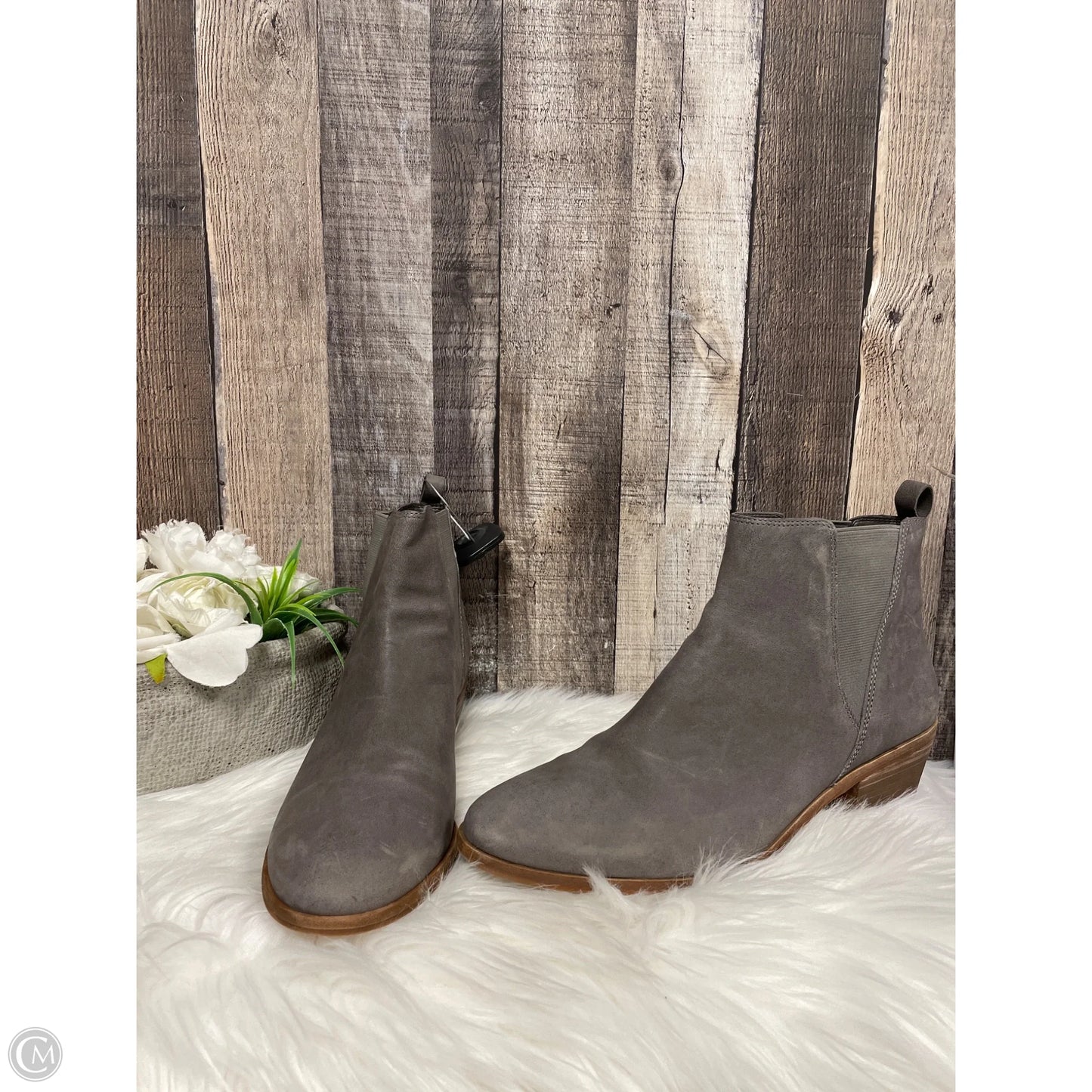 Boots Ankle Heels By Vince Camuto In Grey, Size: 11