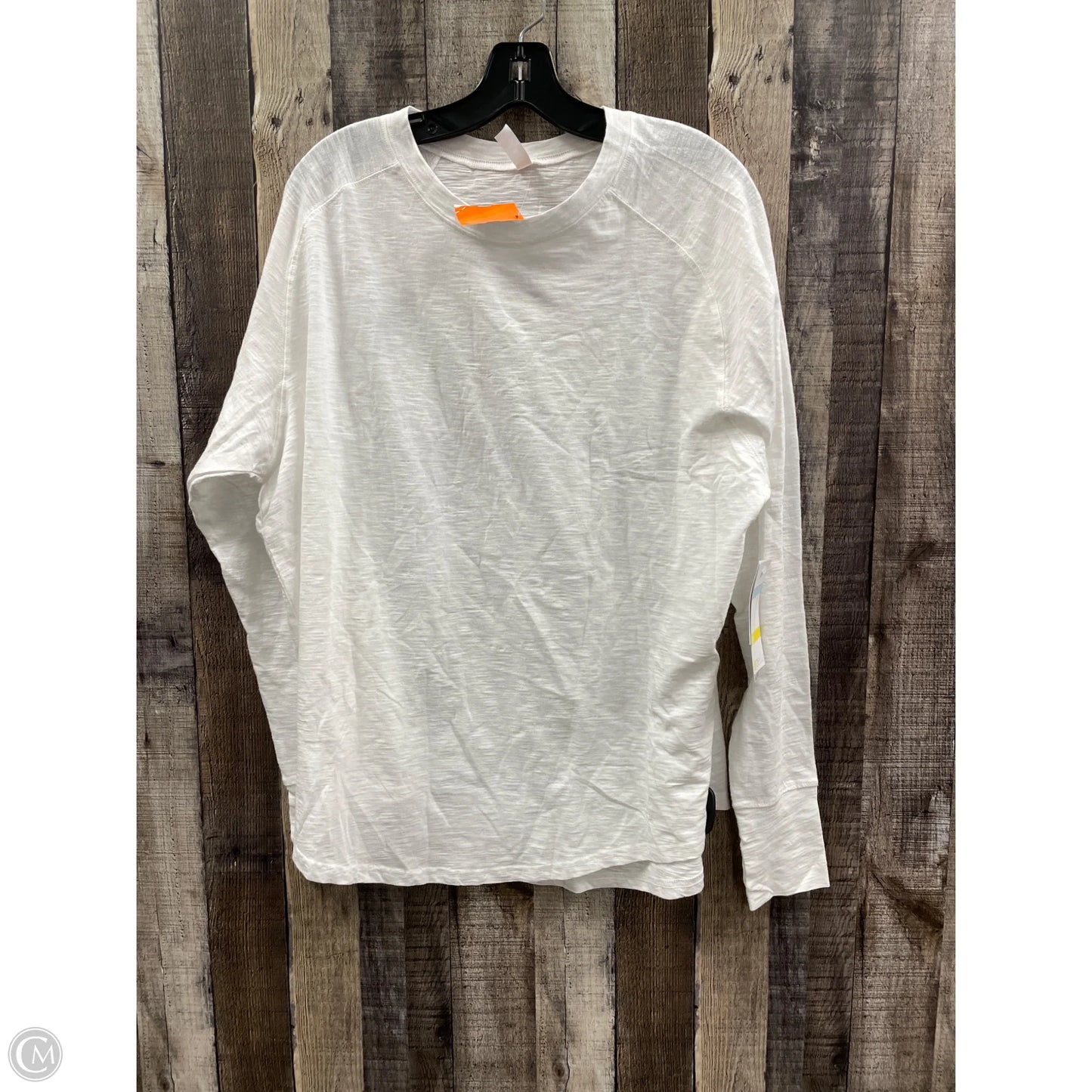 Athletic Top Long Sleeve Collar By Zella In White, Size: L