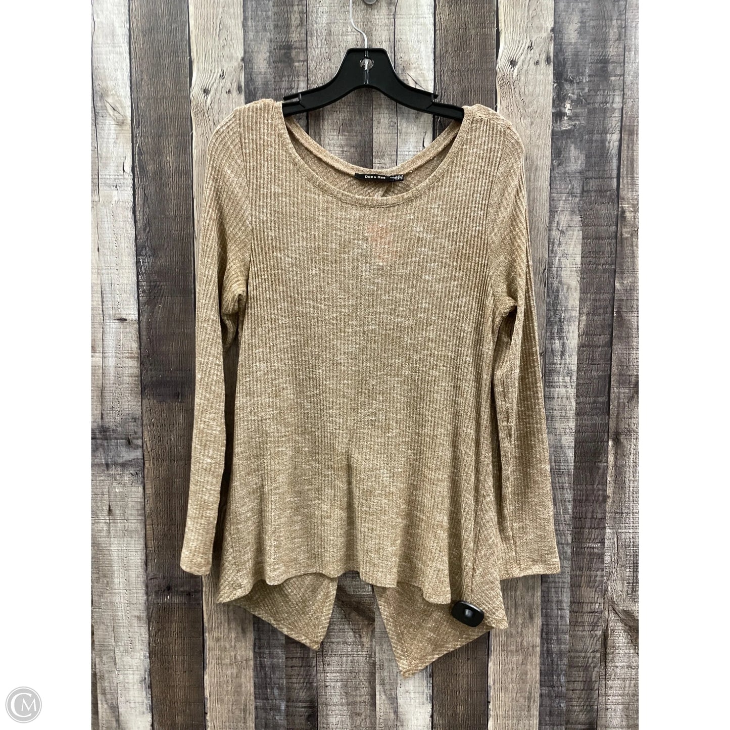 Top Long Sleeve By Doe & Rae In Brown, Size: S