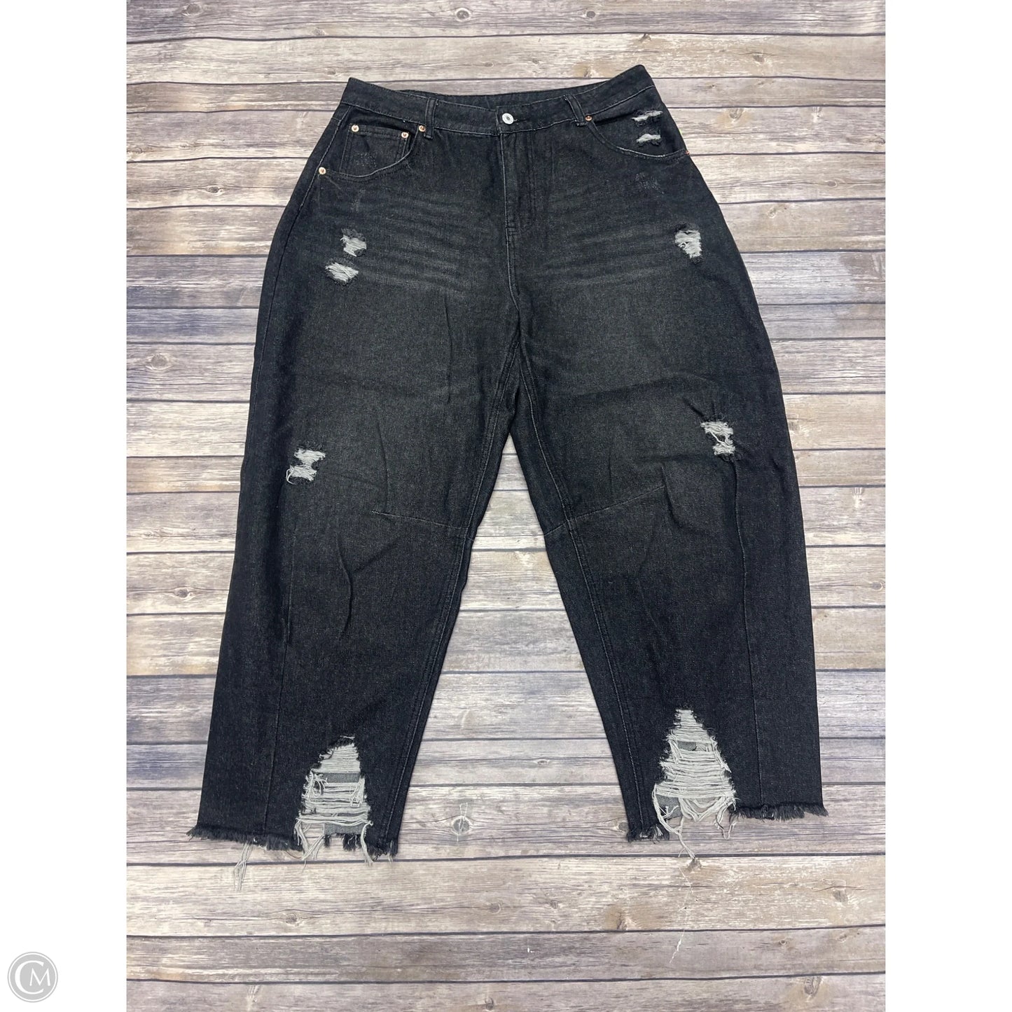 Jeans Wide Leg By Cmf In Black, Size: 12