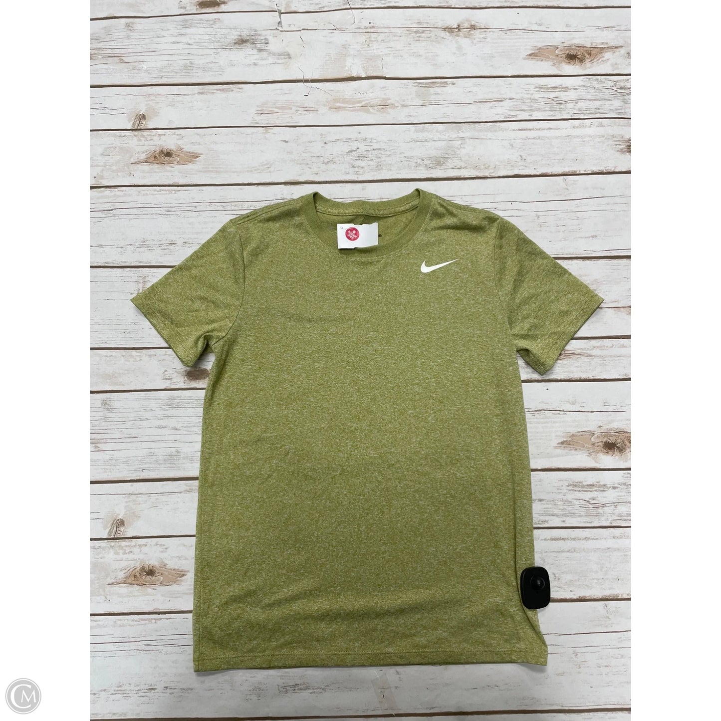 Athletic Top Short Sleeve By Nike In Green, Size: Xs
