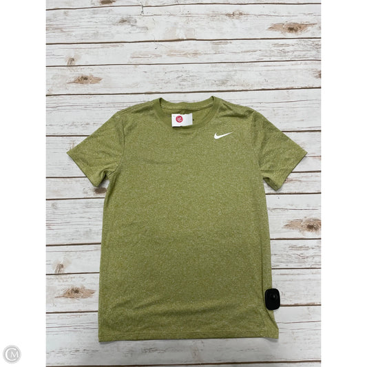 Athletic Top Short Sleeve By Nike In Green, Size: Xs