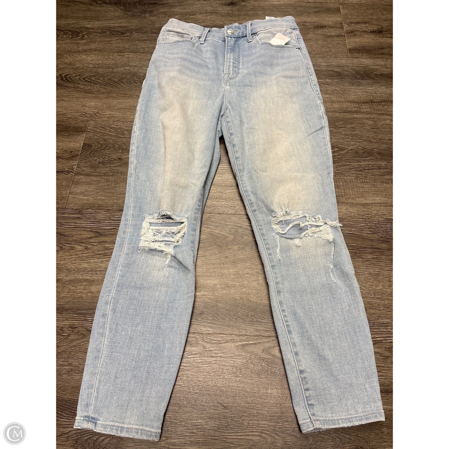 Jeans Skinny By Good American In Blue Denim, Size: 8