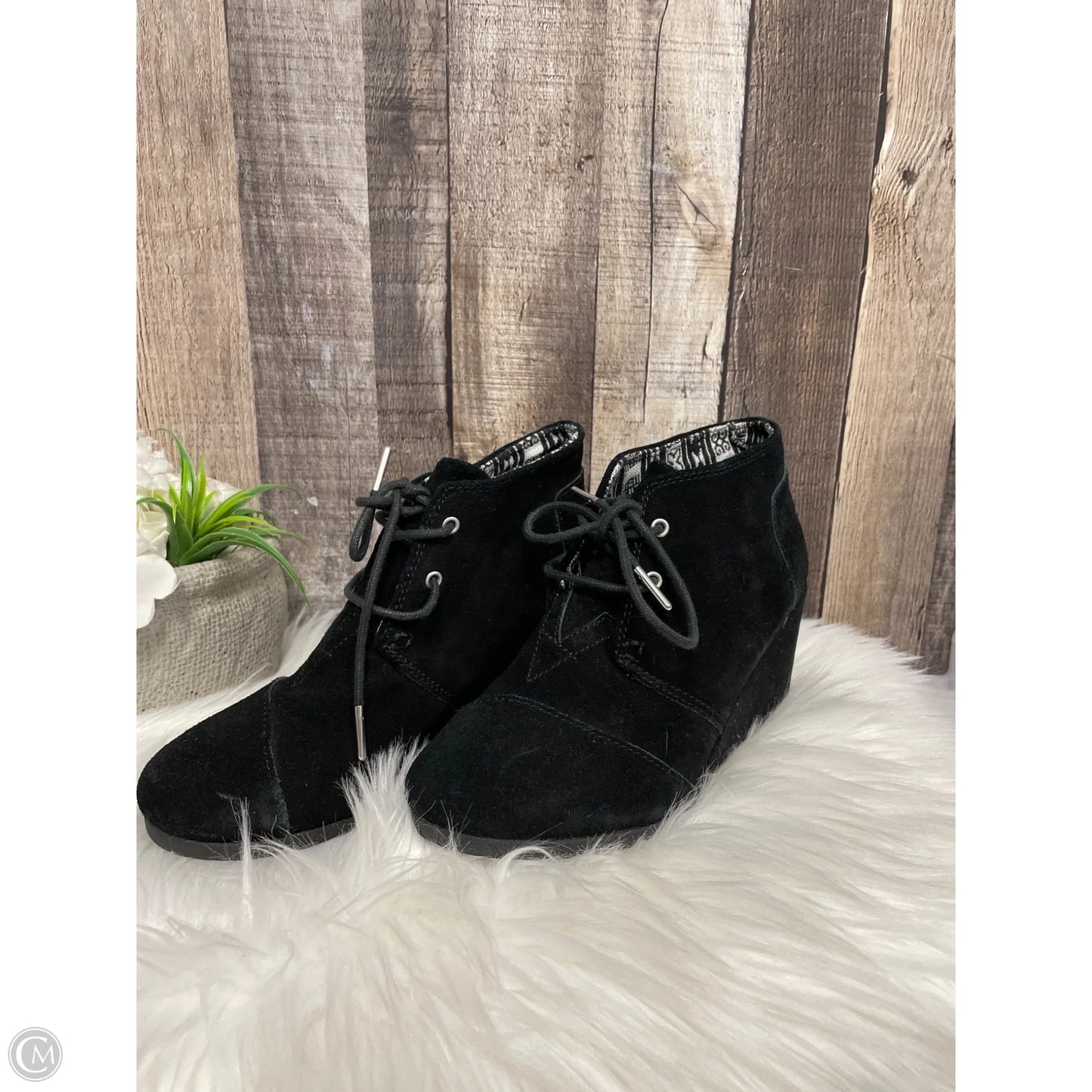 Boots Ankle Heels By Toms In Black, Size: 8