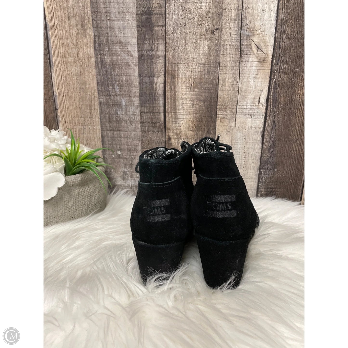 Boots Ankle Heels By Toms In Black, Size: 8