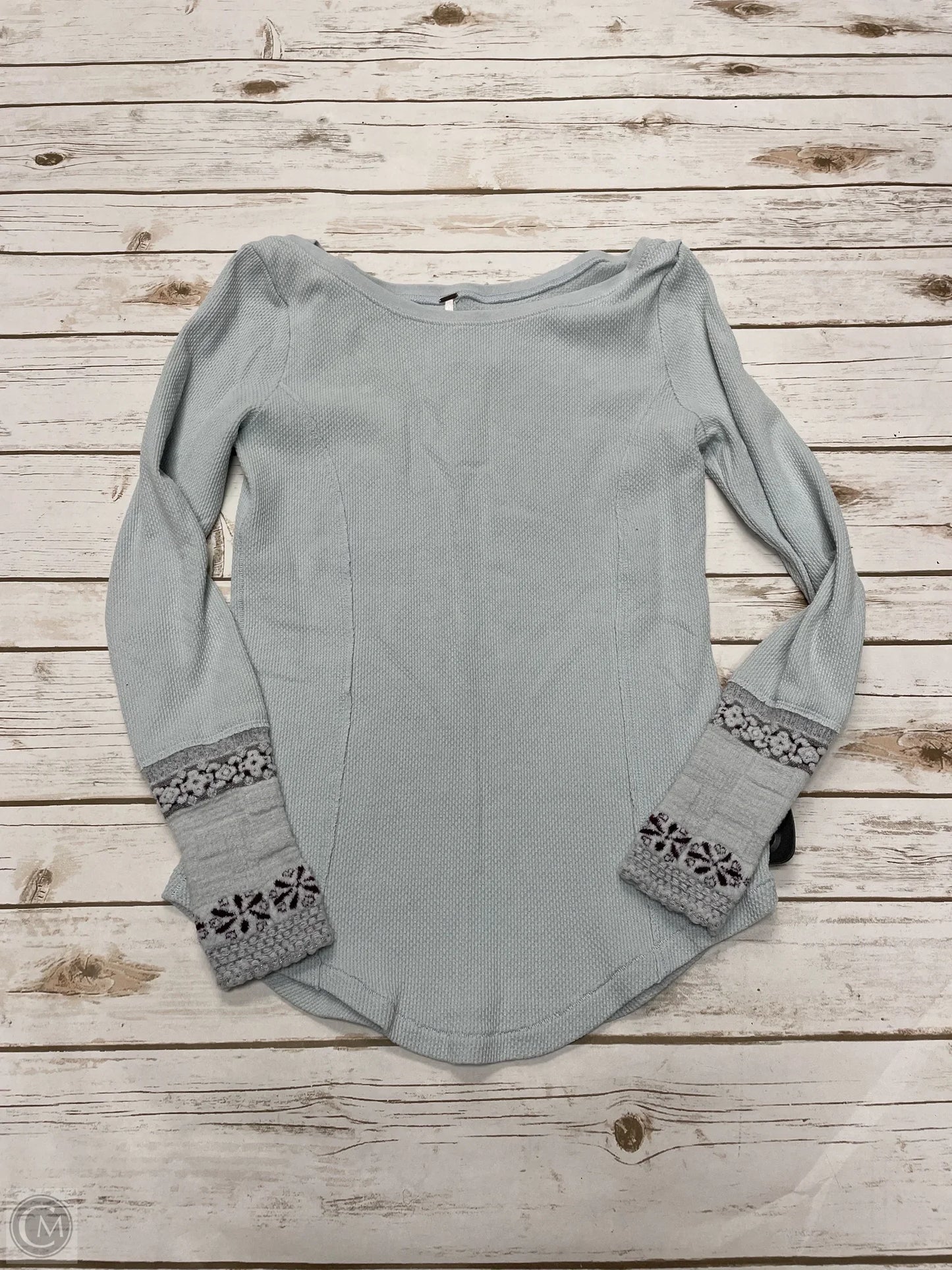 Top Long Sleeve Basic By Free People In Blue, Size: L
