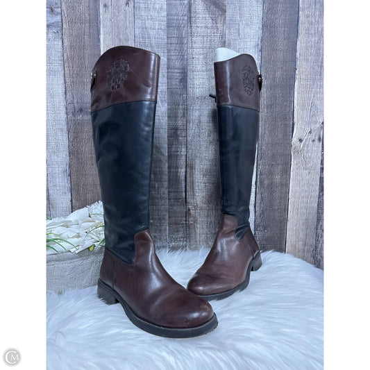 Boots Knee Flats By Vince Camuto In Black & Brown, Size: 6