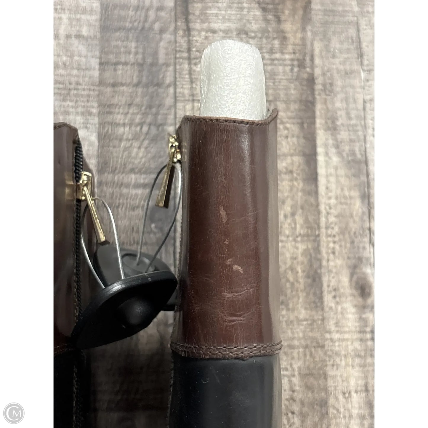 Boots Knee Flats By Vince Camuto In Black & Brown, Size: 6