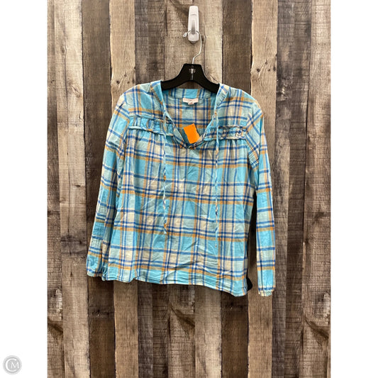 Top Long Sleeve By Como Vintage In Blue, Size: S