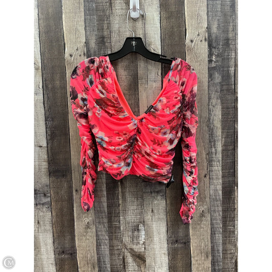 Top Long Sleeve By Free Press In Pink, Size: M