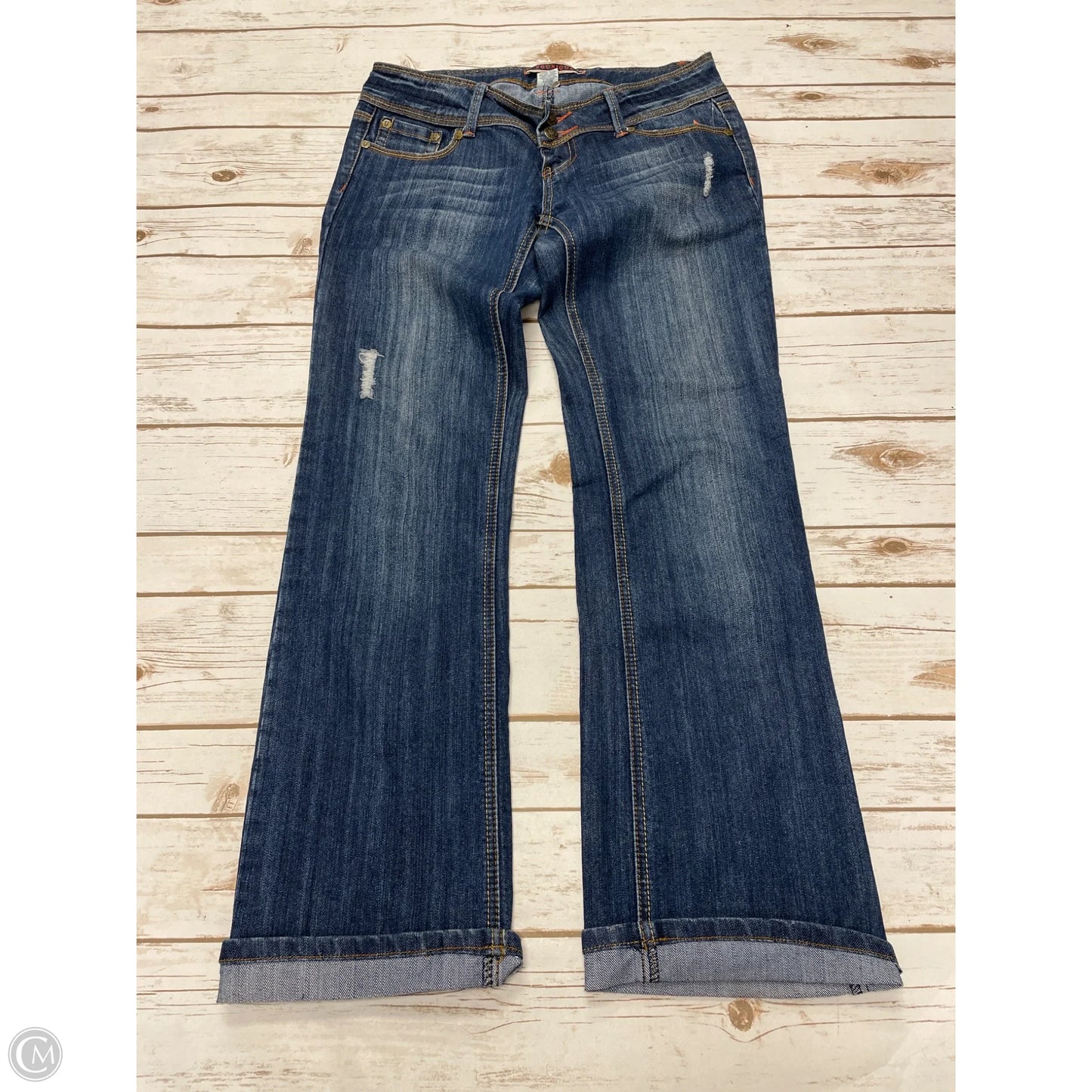 Jeans Straight By Younique In Blue Denim, Size: 6
