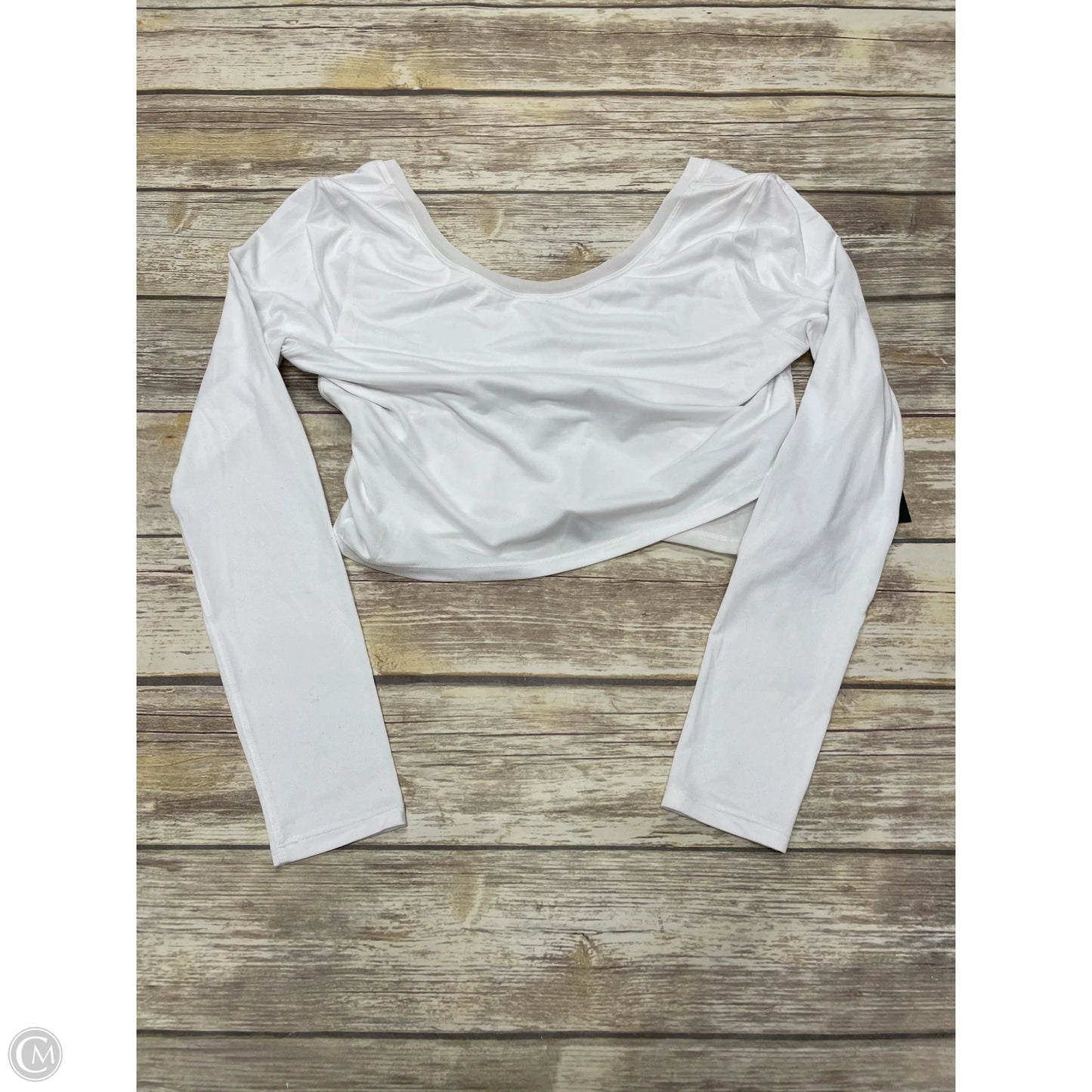 Athletic Top Long Sleeve Crewneck By Mpg In White, Size: L