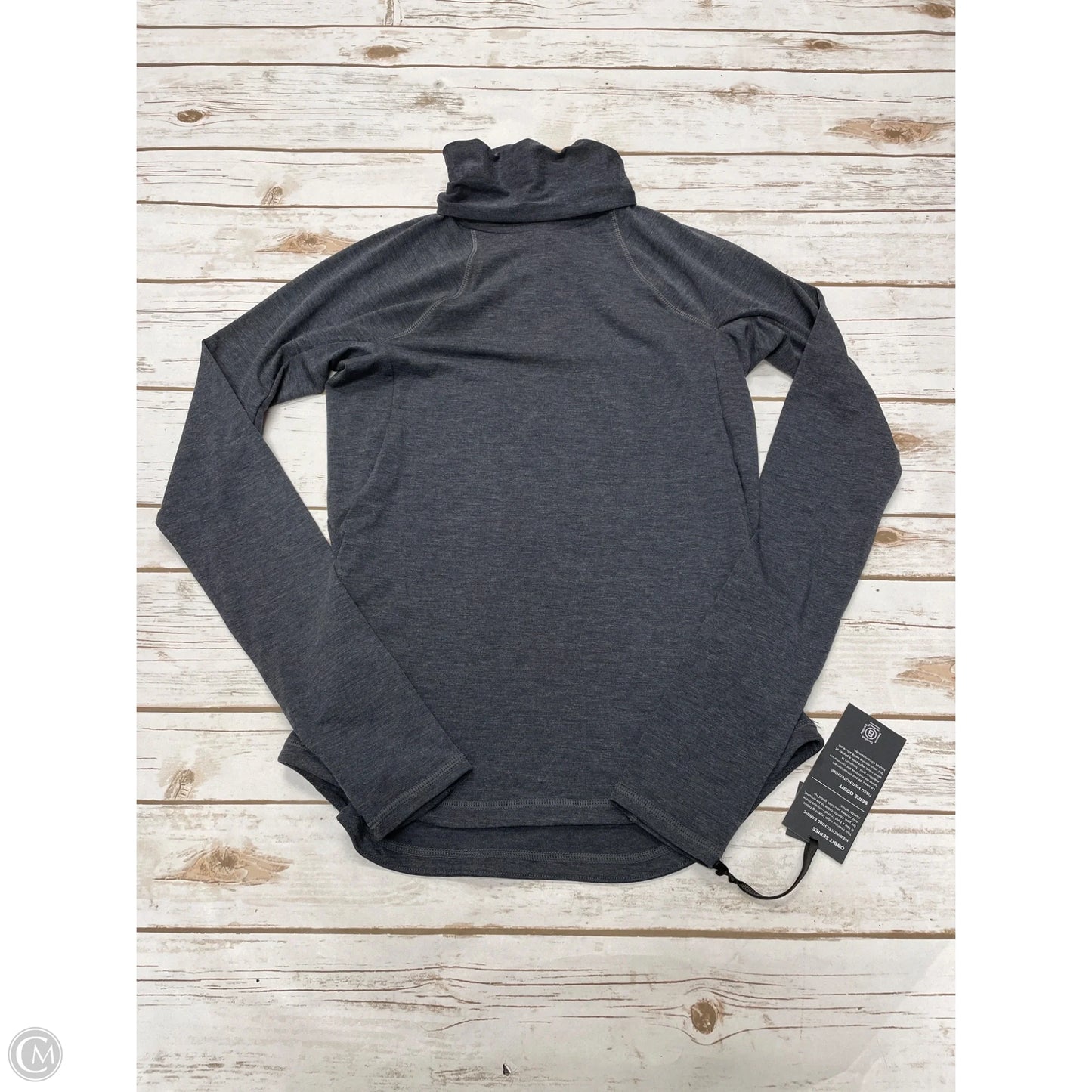 Athletic Top Long Sleeve Collar By Mpg In Grey, Size: Xs