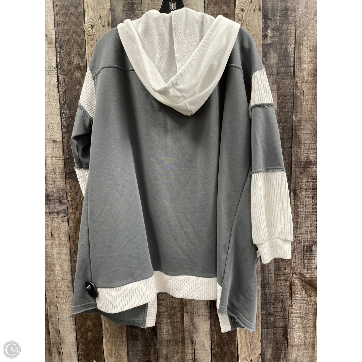 Cardigan By Cme In Grey & White, Size: L