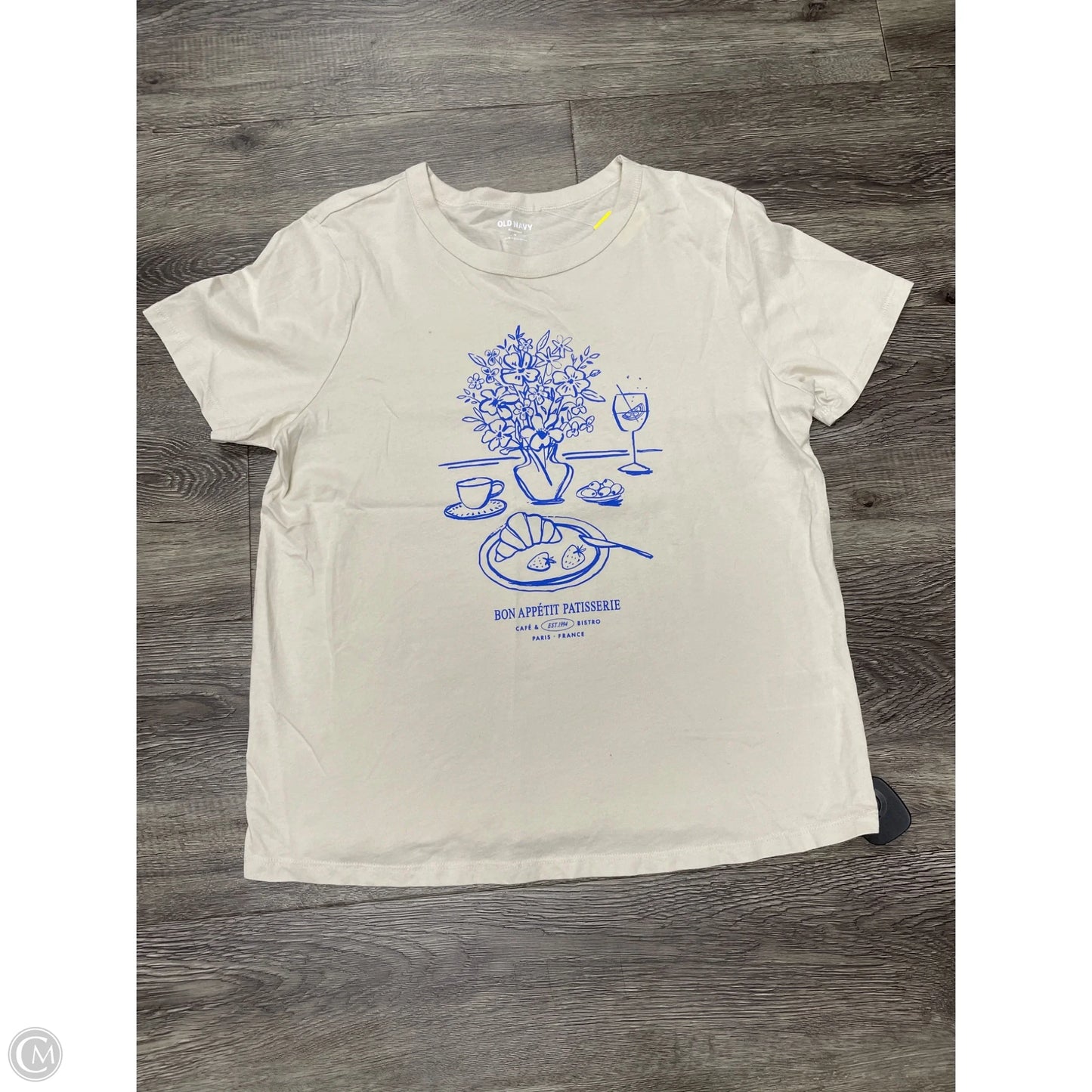 Top Short Sleeve By Old Navy In Beige, Size: M