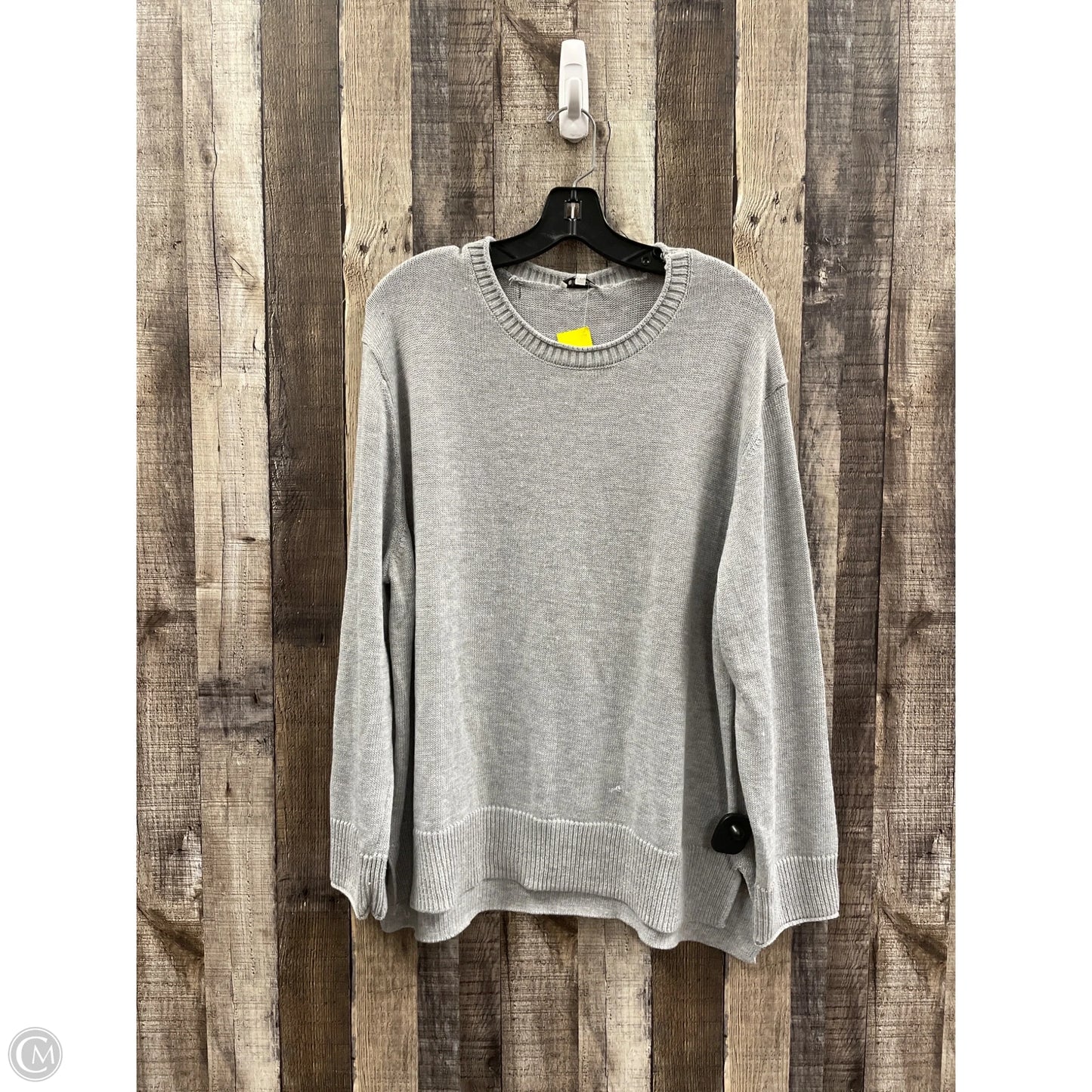 Sweater By Ella Moss In Grey, Size: Xxl