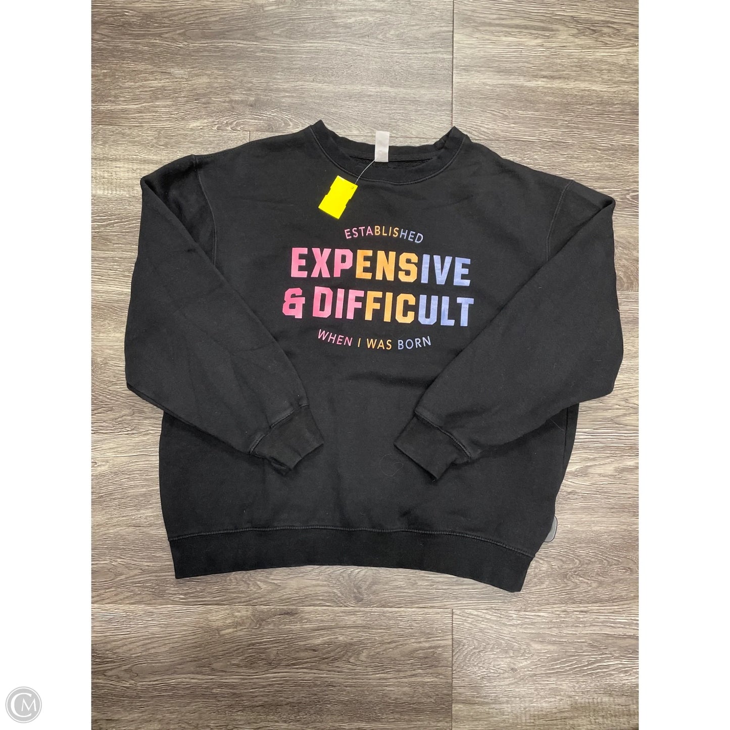Sweatshirt Crewneck By Cme In Black, Size: L
