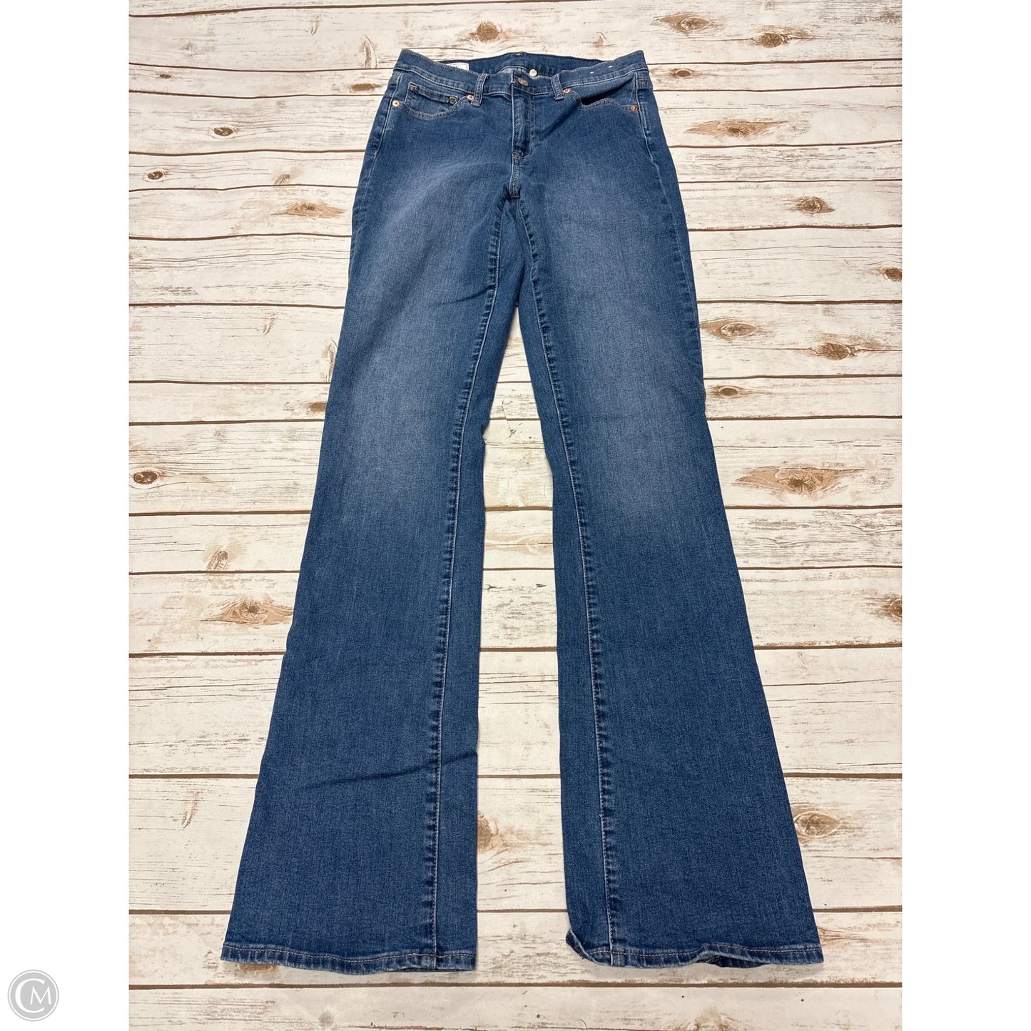 Jeans Flared By Gap In Blue Denim, Size: 8l