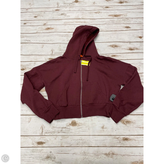 Sweatshirt Hoodie By Cme In Maroon, Size: M