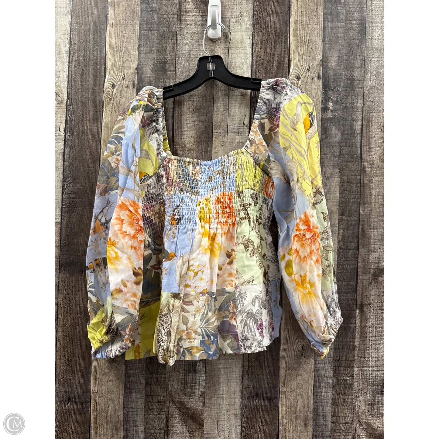 Top Long Sleeve By Banana Republic In Multi-colored, Size: S