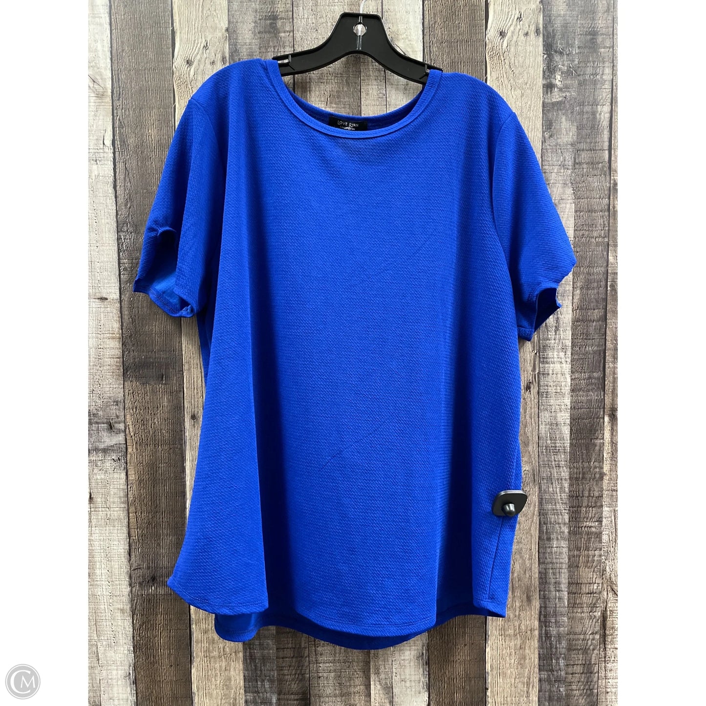 Top Short Sleeve By Cme In Blue, Size: 2x