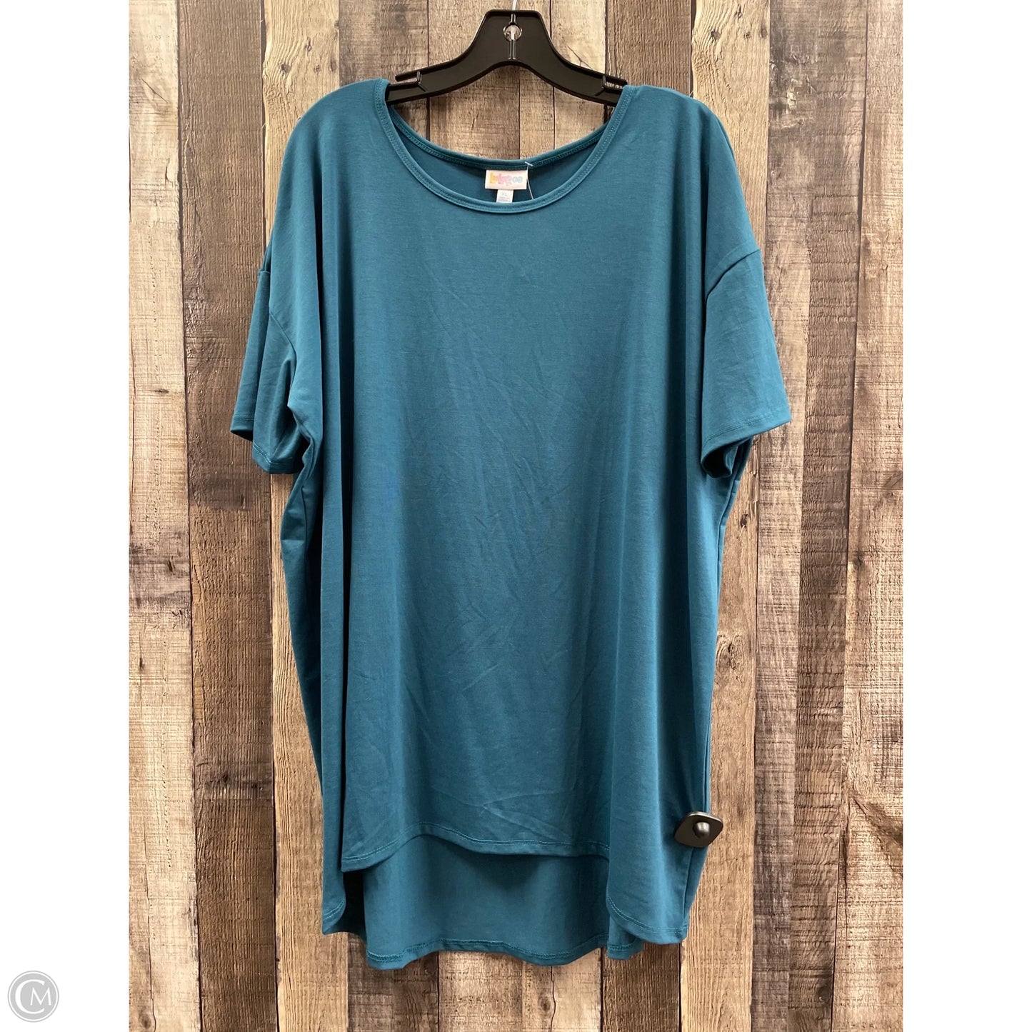 Top Short Sleeve By Lularoe In Blue, Size: Xl