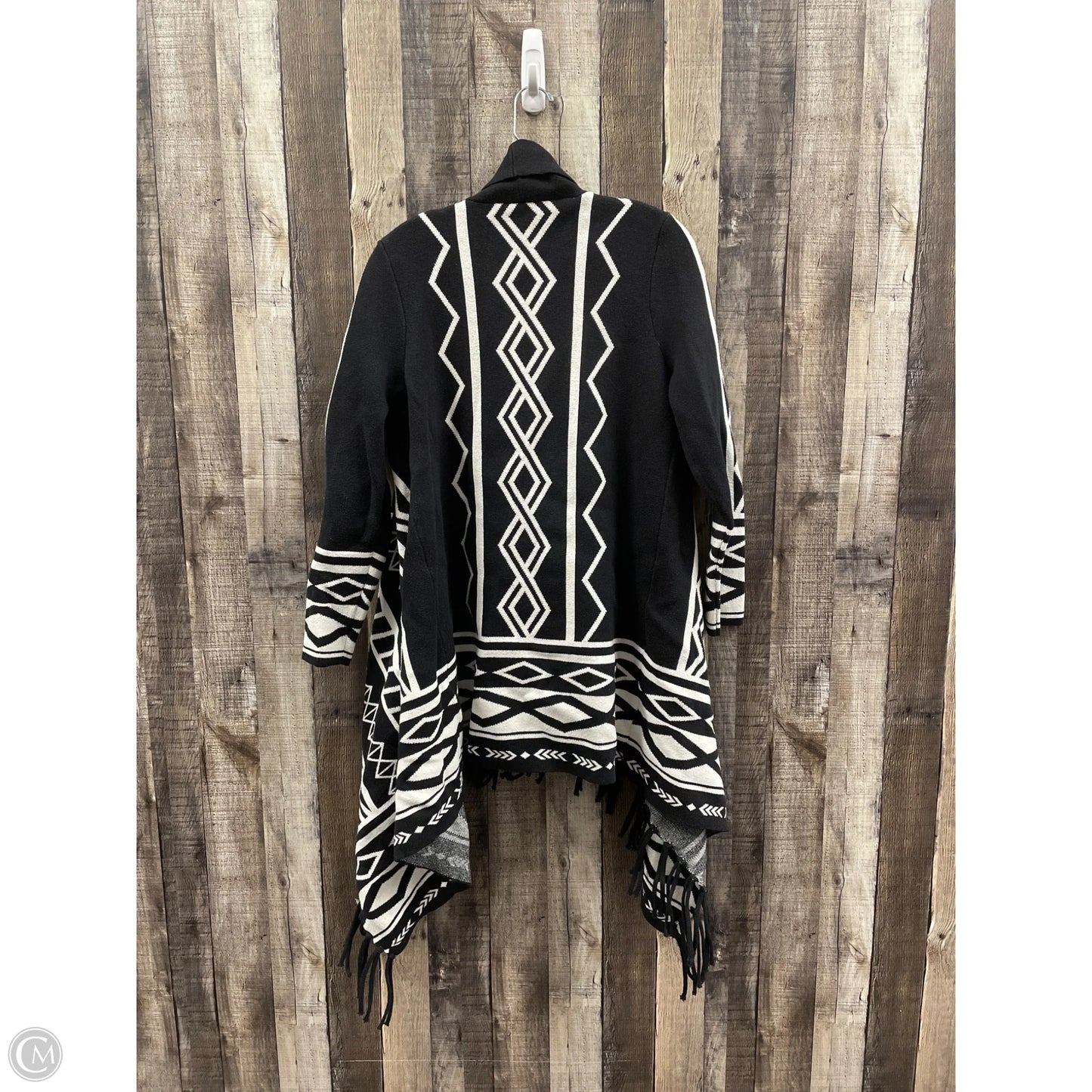 Cardigan By Chicos In Black & White, Size: M