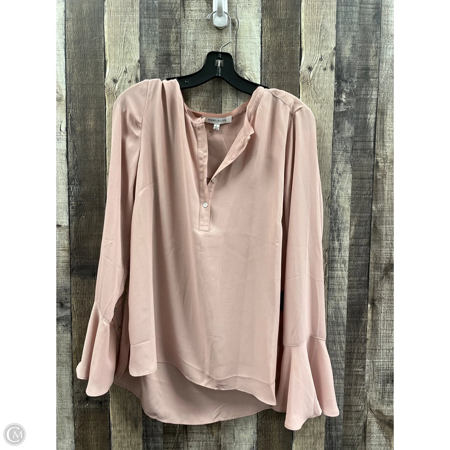 Top Long Sleeve By Rose And Olive In Mauve, Size: L