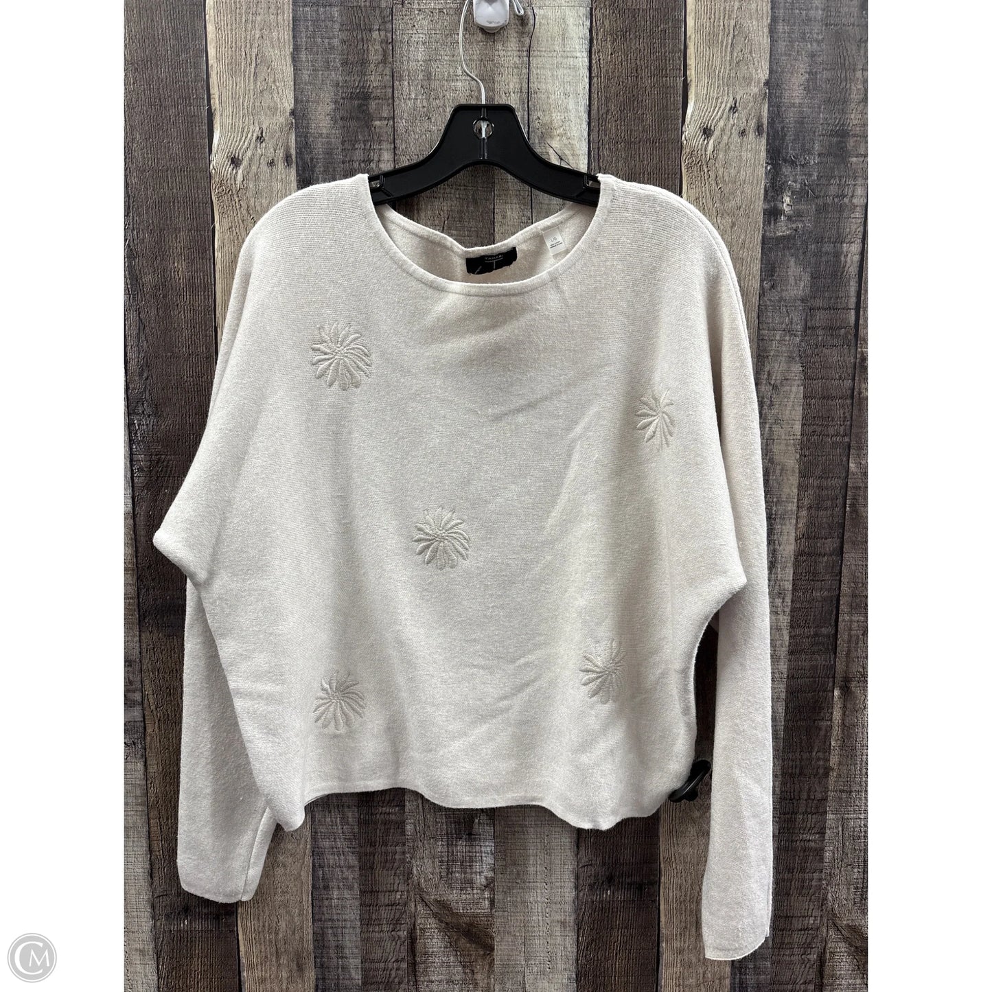 Sweater By Tahari In Cream, Size: L