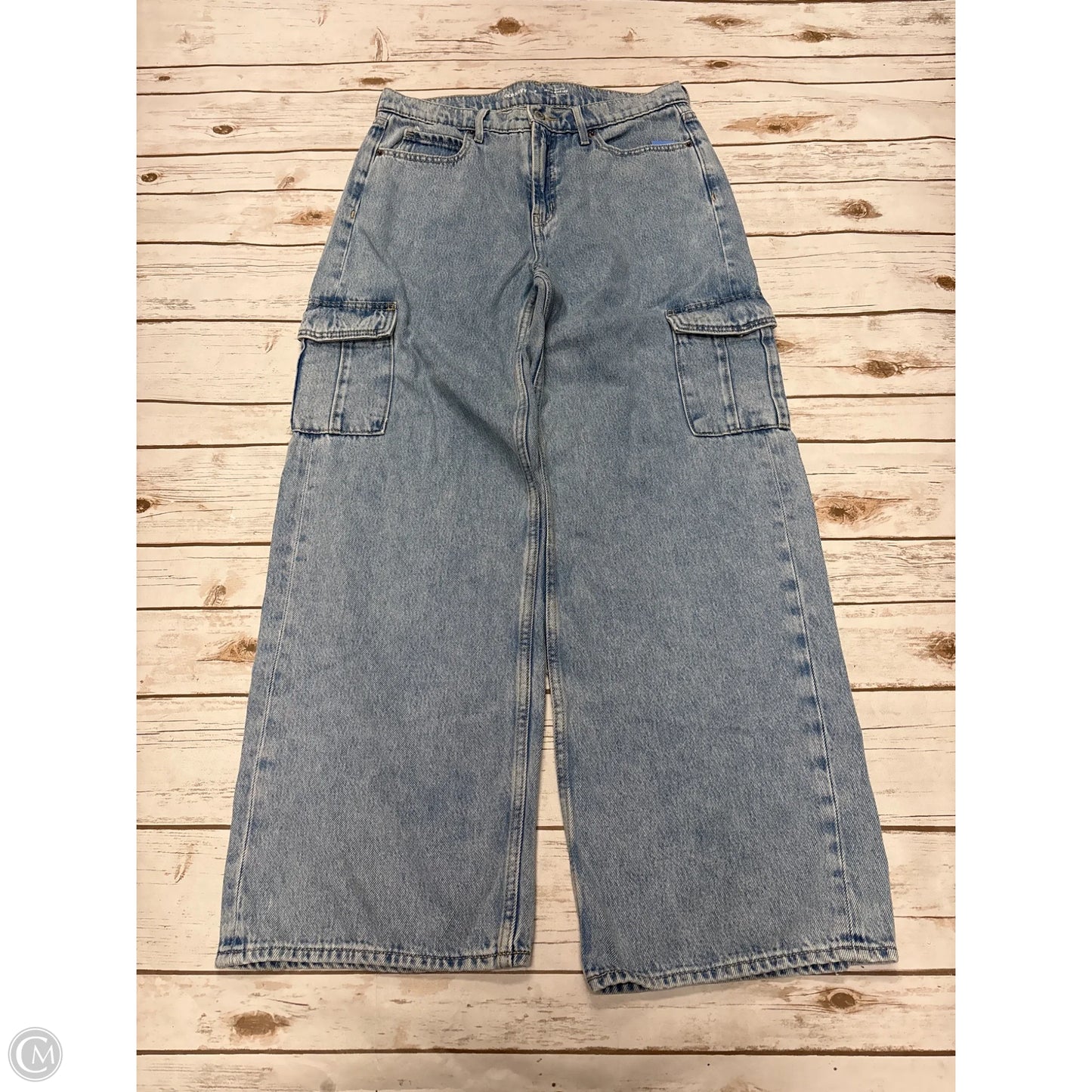 Jeans Wide Leg By Old Navy In Blue Denim, Size: 8